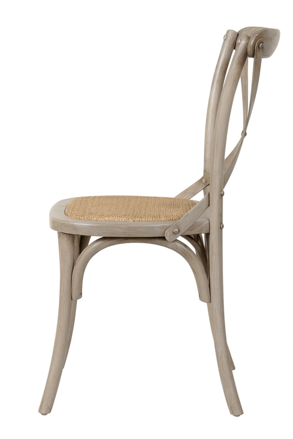 Steele Cross Back Dining Chairs Rattan Seat