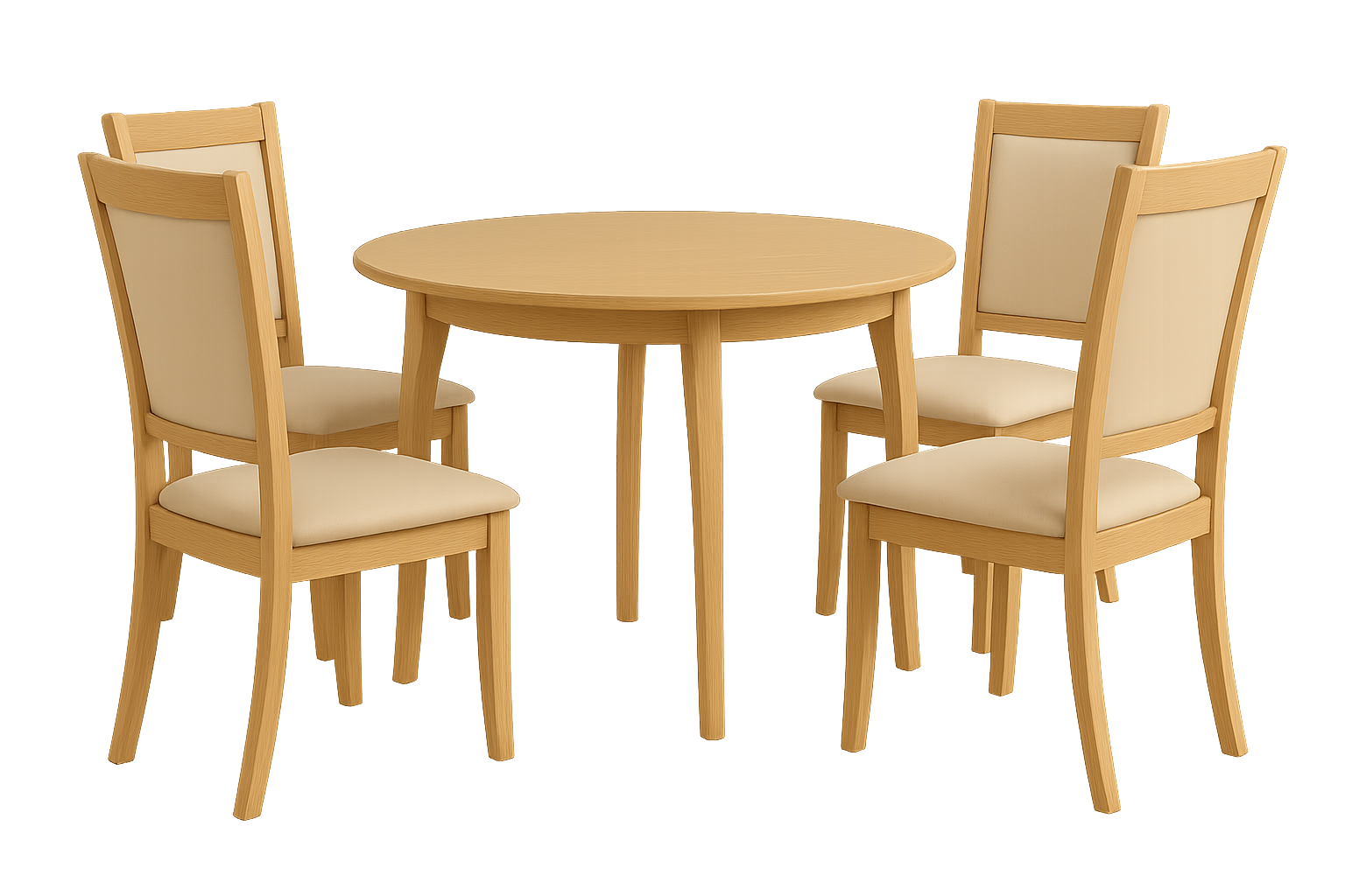 Dax 5Pc Dining Set with Beige Seat
