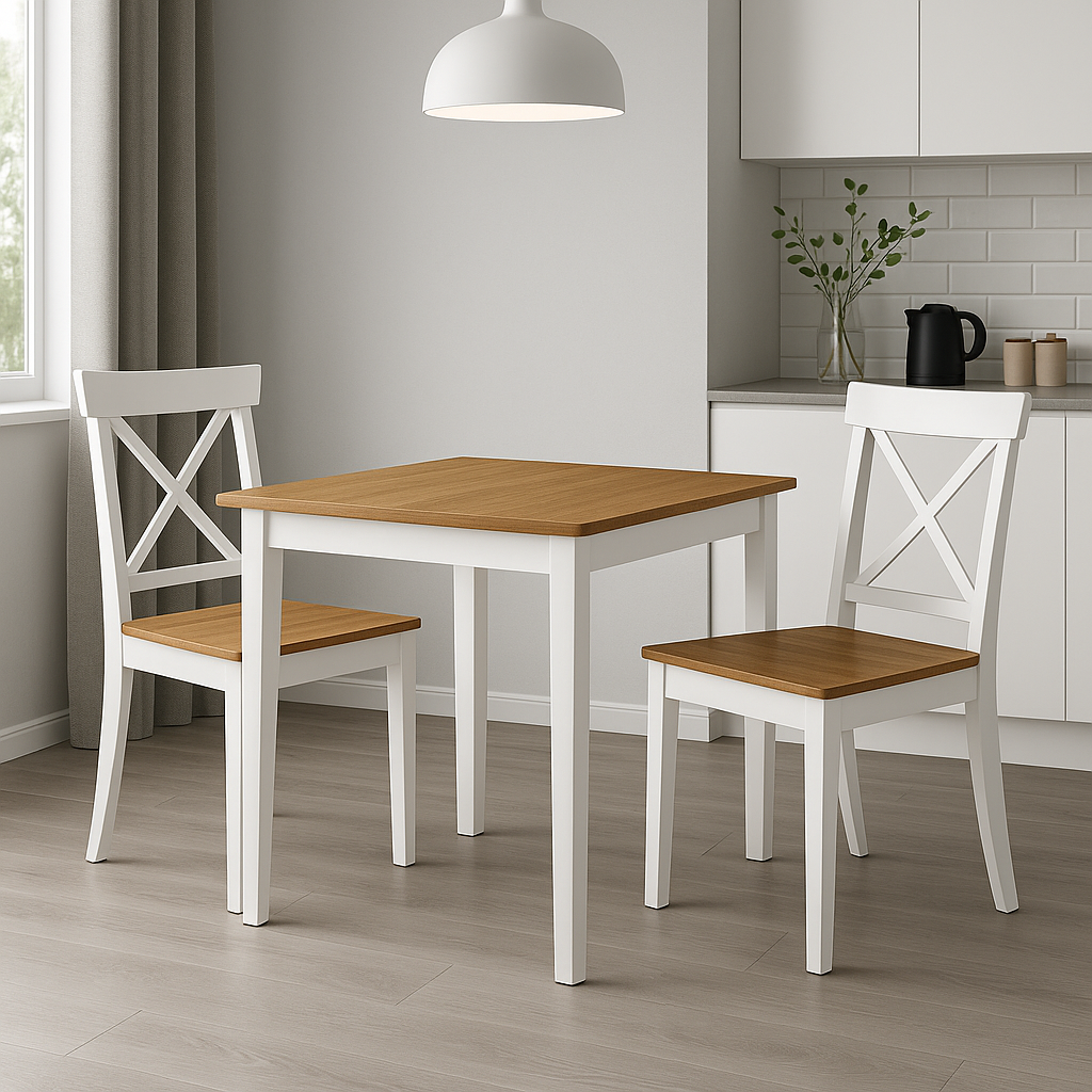 Beaufort Farmhouse 3Pc Dining Table Set