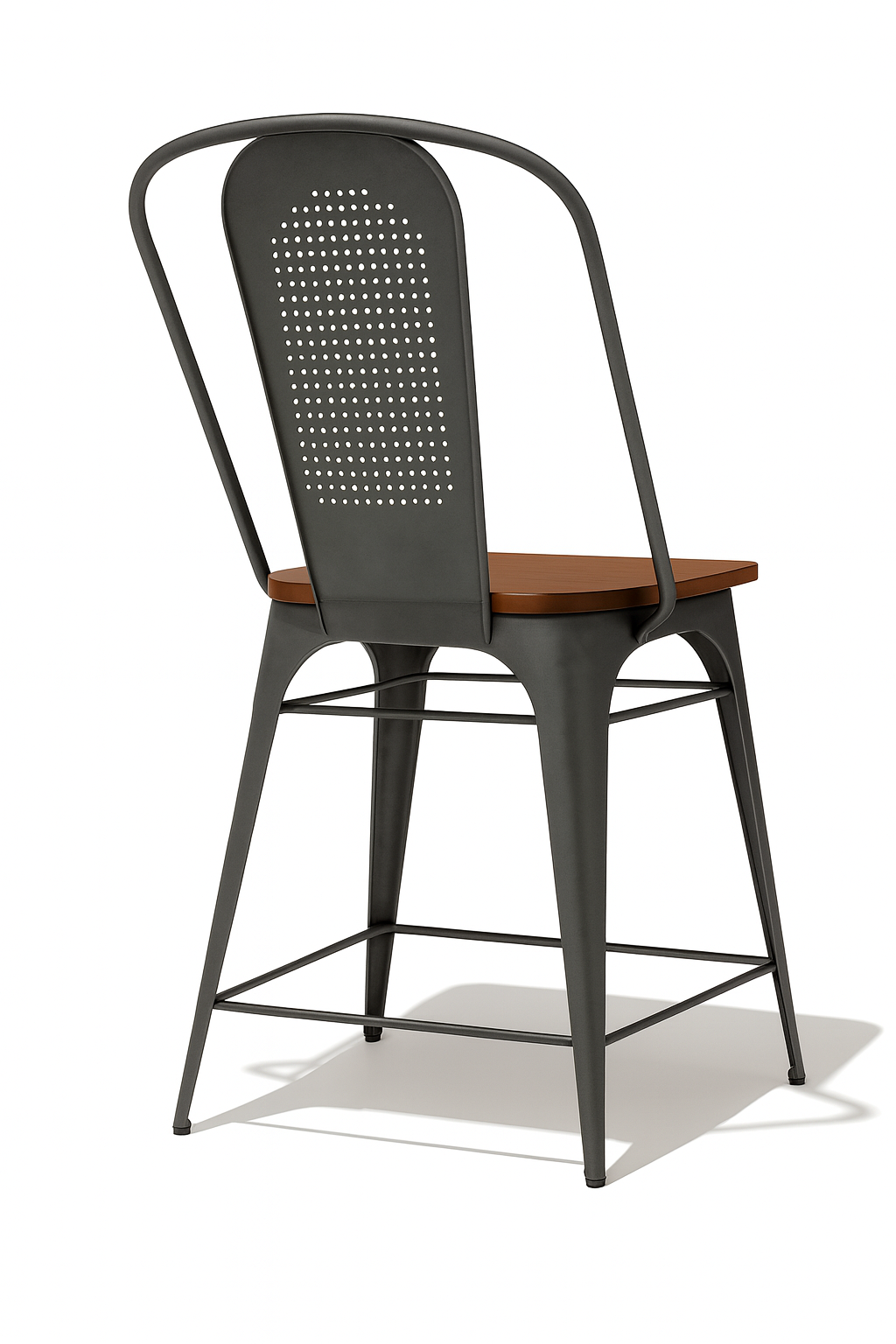 Colton Metal Dining Chairs Wood Seat