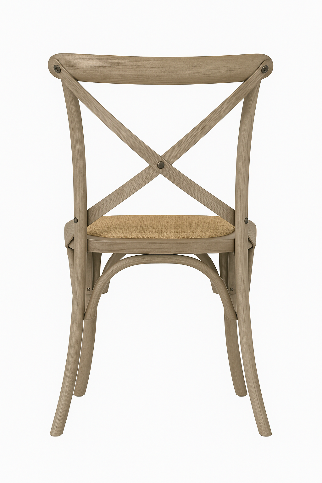 Steele Cross Back Dining Chairs Rattan Seat