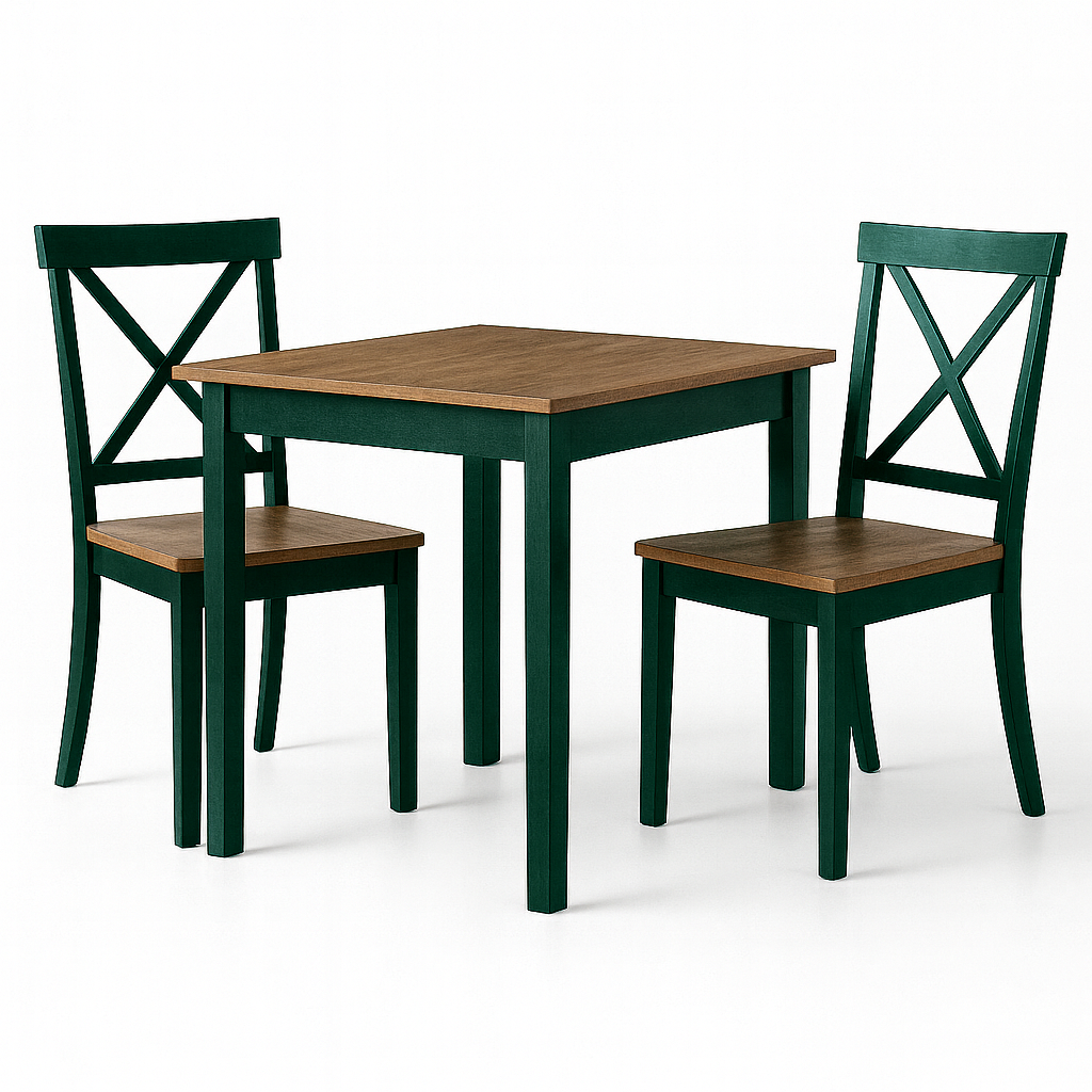 Beaufort Farmhouse 3Pc Dining Table Set