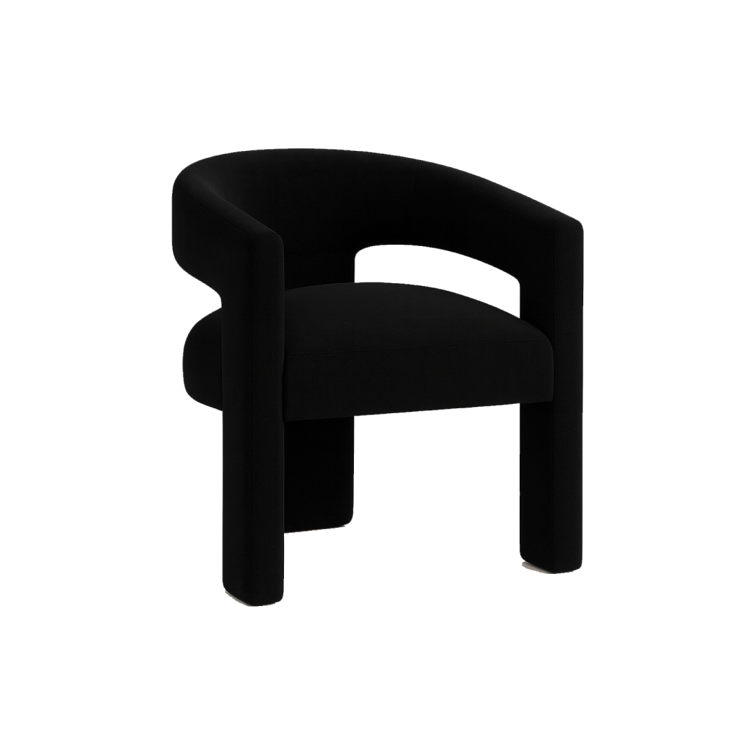 Lesley Chair Charcoal black