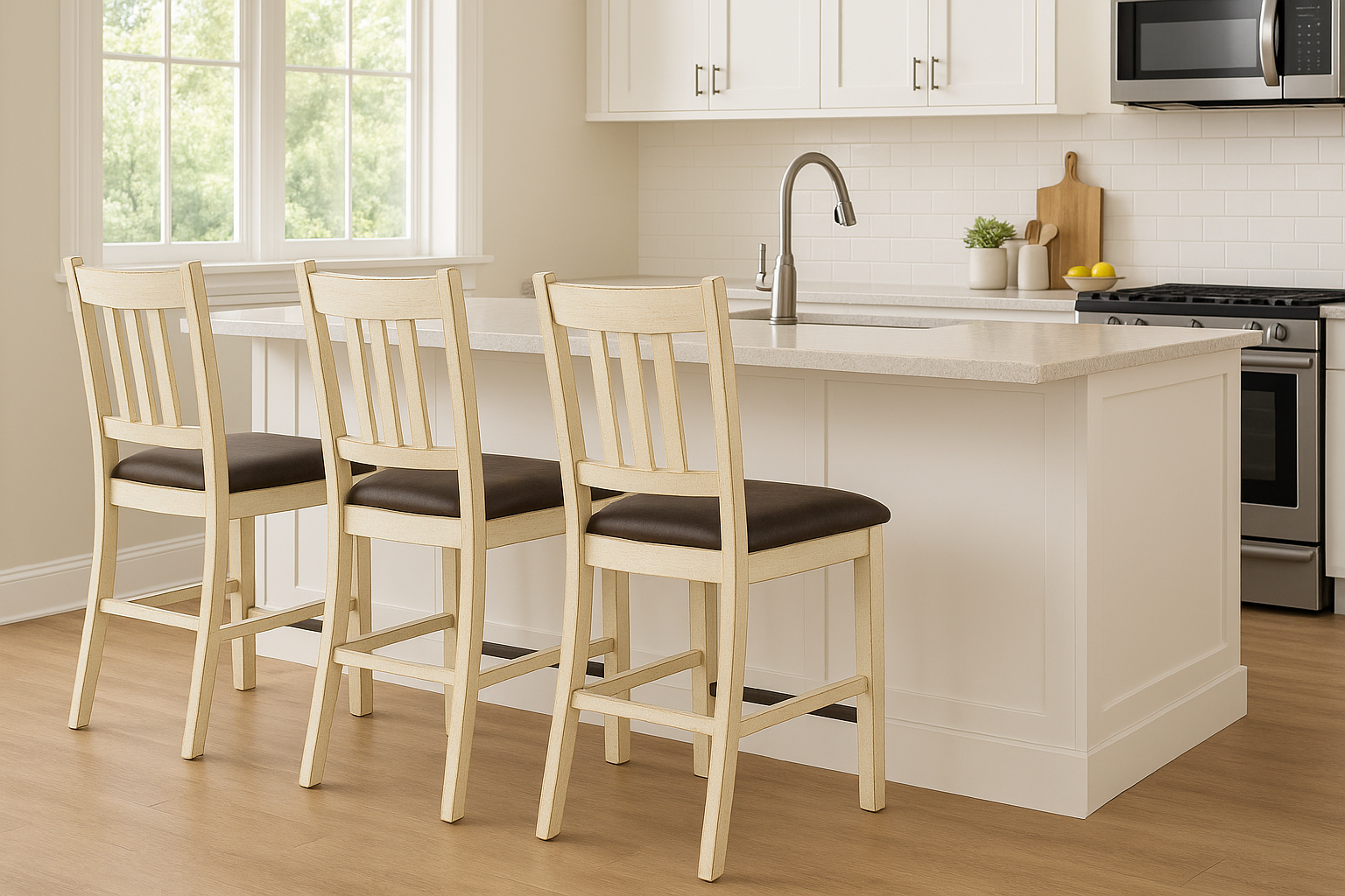 Ridgeview Counter Height Barstool Brown Seat