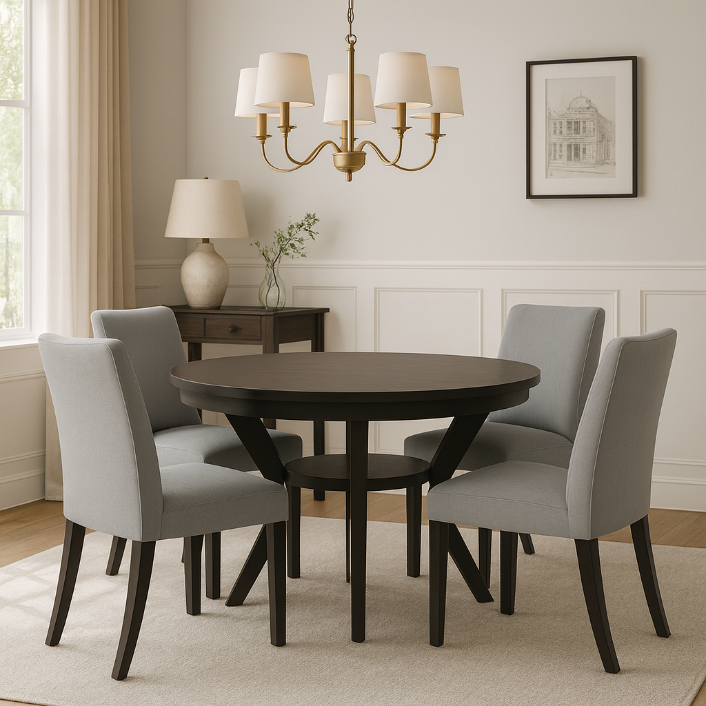 Rylan 5Pc Dining Set with Gray Seat