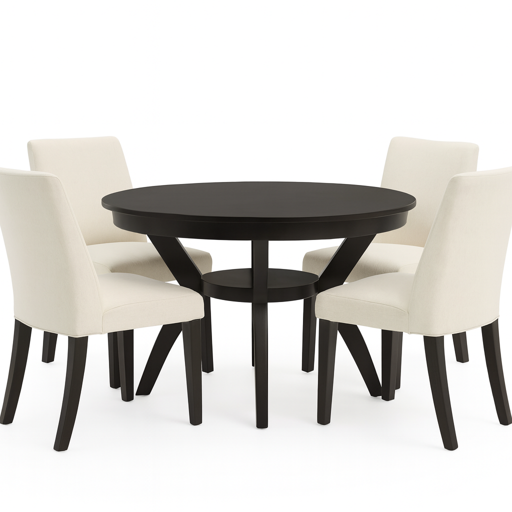 Rylan 5Pc Dining Set with White Seat