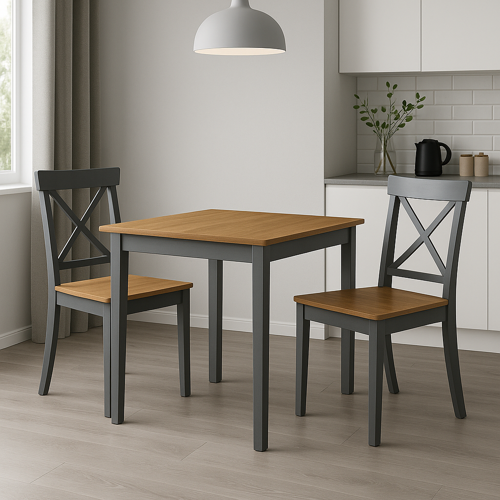 Beaufort Farmhouse 3Pc Dining Table Set