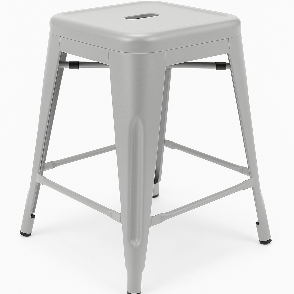 Knox Counter Height Metal Stools Square Seat