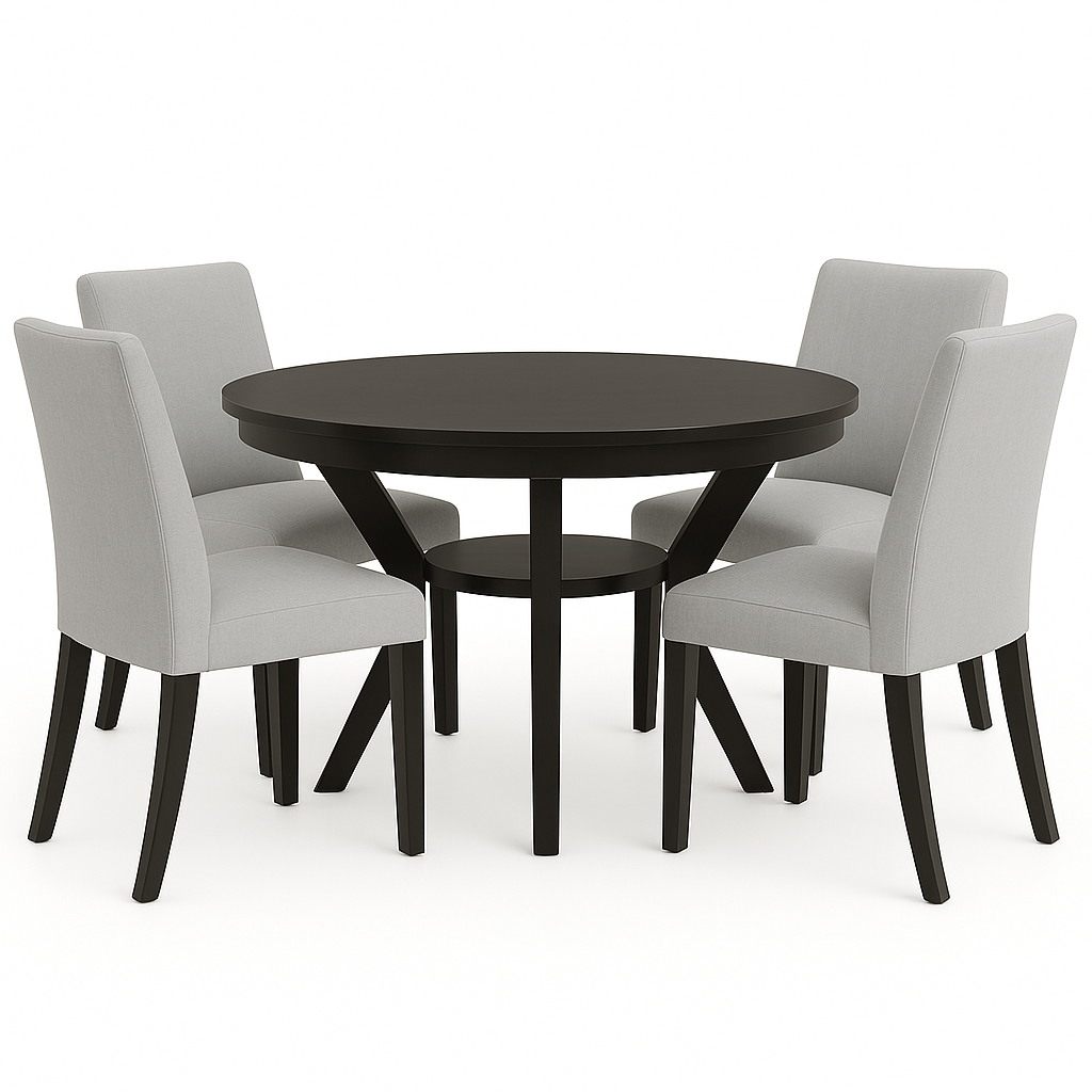 Rylan 5Pc Dining Set with Gray Seat