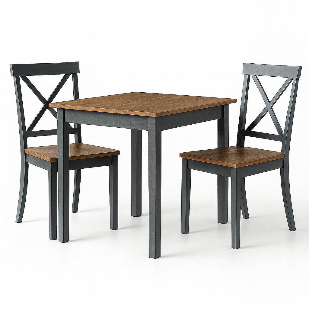 Beaufort Farmhouse 3Pc Dining Table Set