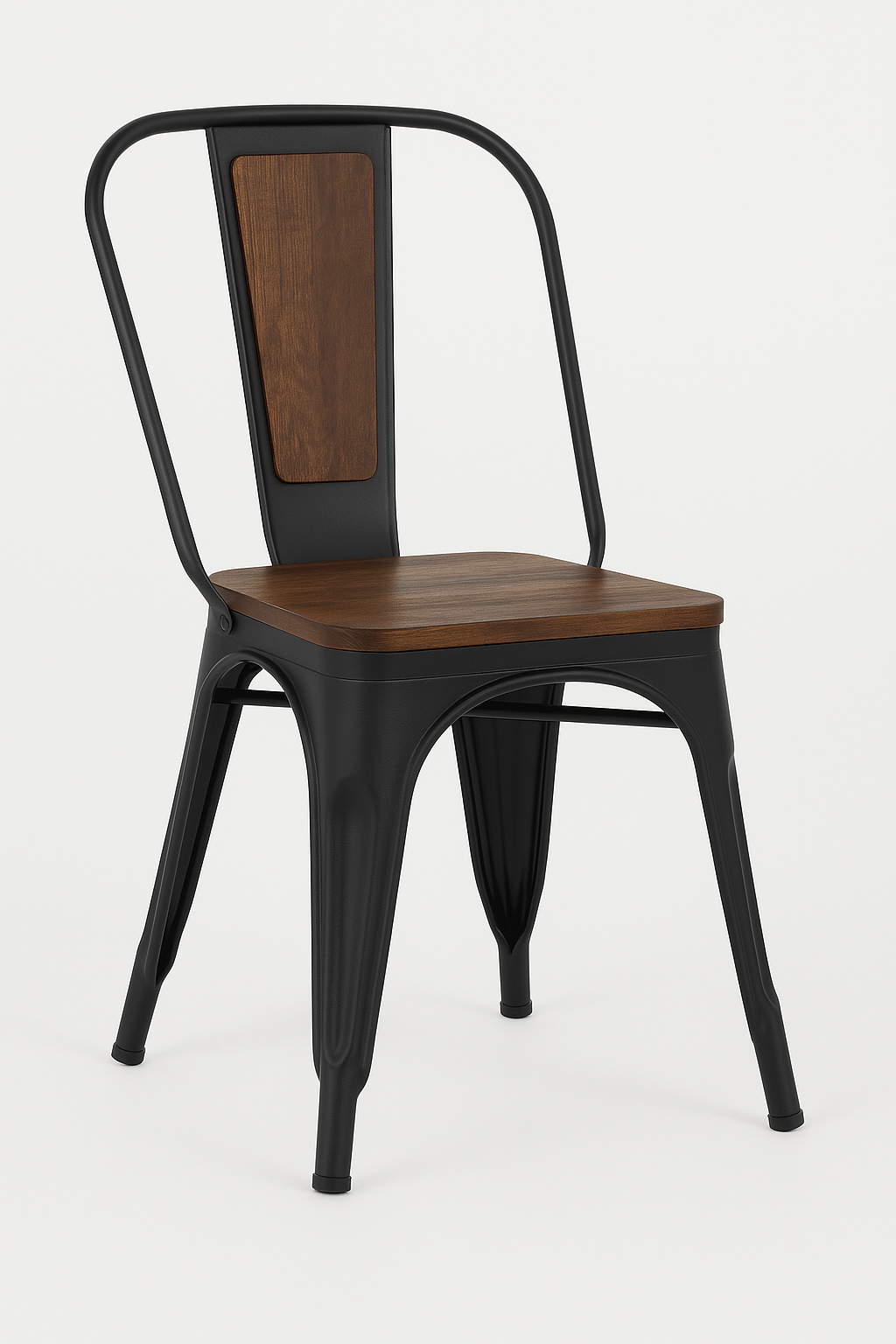 Jaxon Metal Dining Chairs Wood Seat