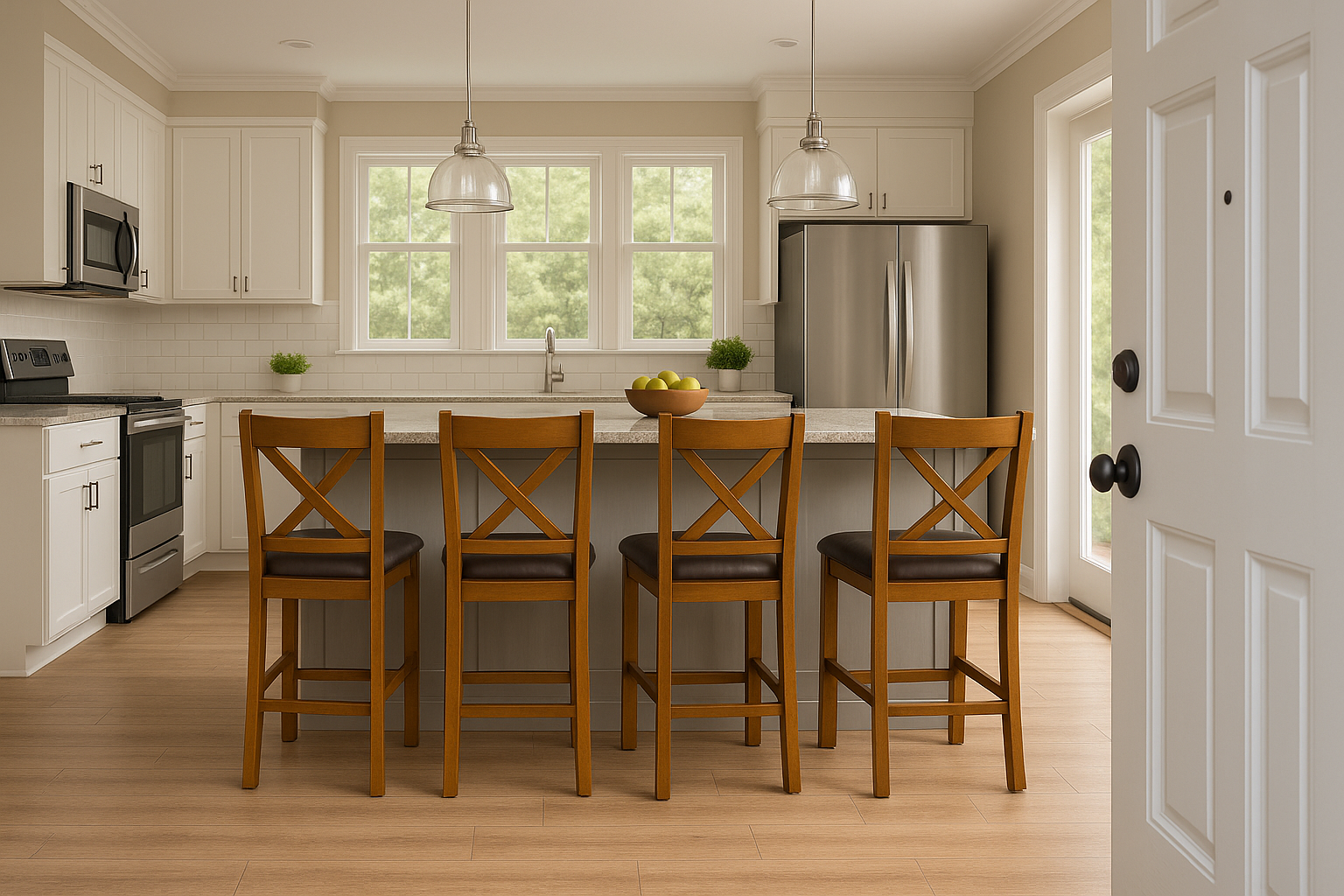 Hawthorne x Back Counter Height Barstool