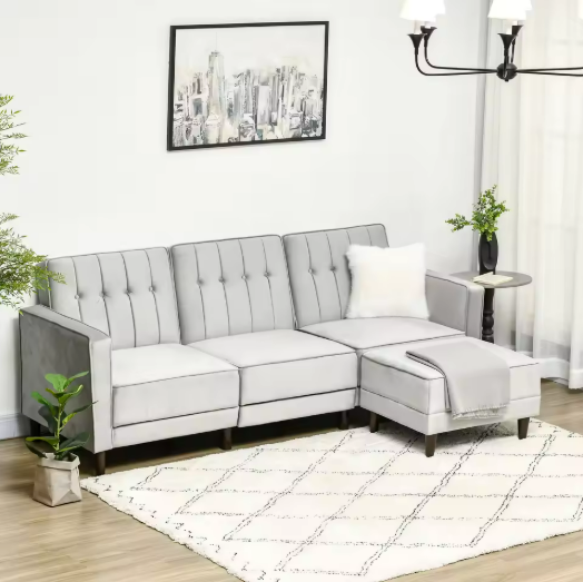 Modern Gray Sectional Sofa