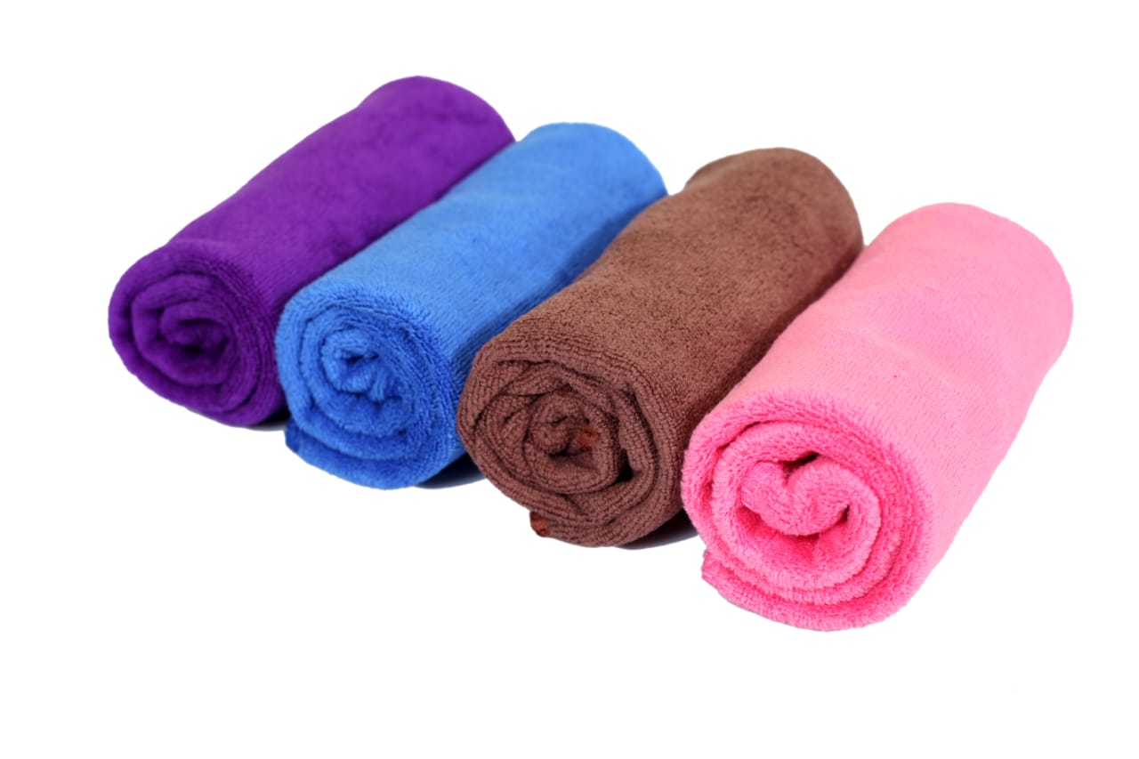 Microfiber Towels, Set Of 4, 350 GSM, 40X40 Cms