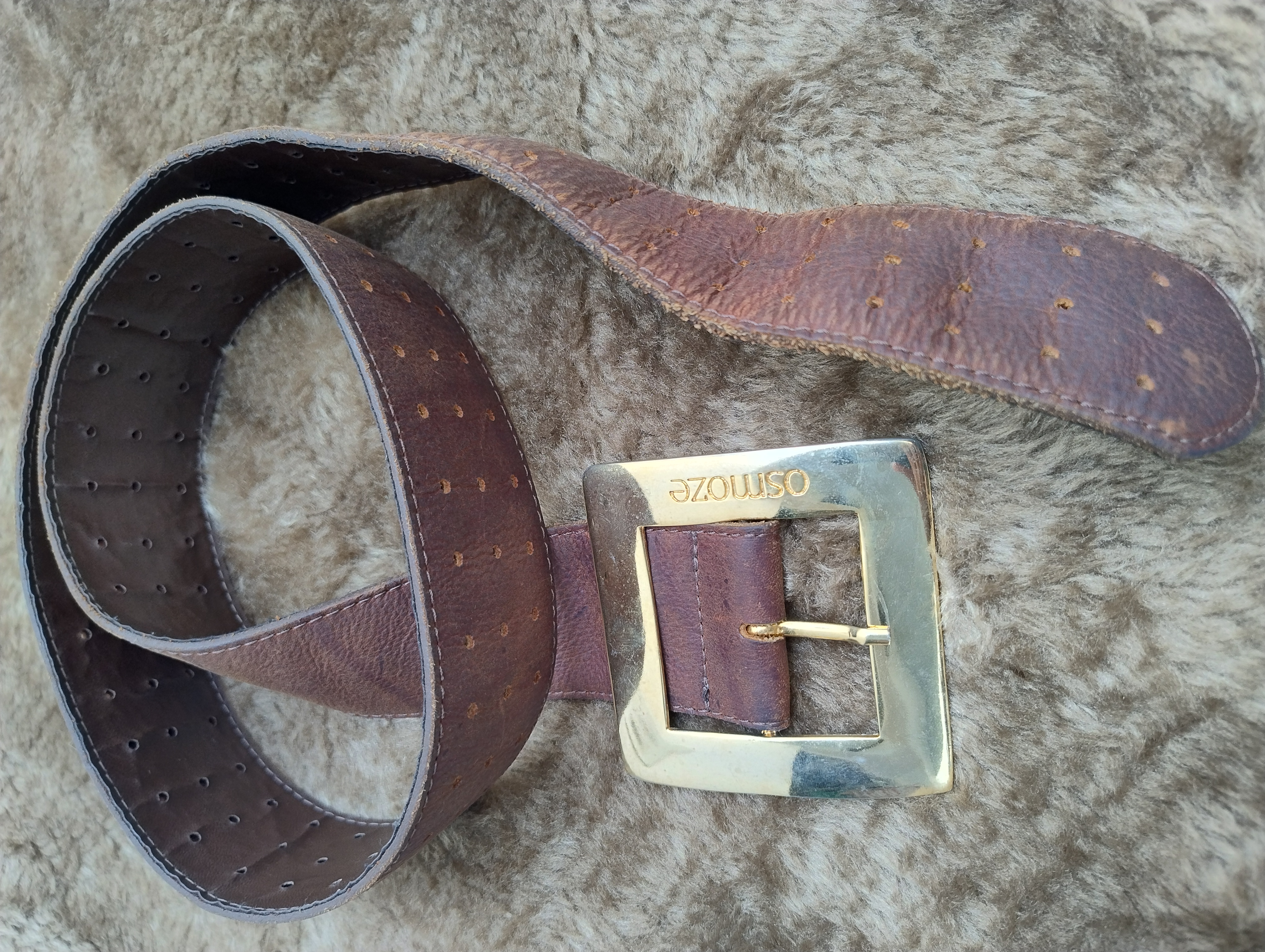 Cinto de couro marrom