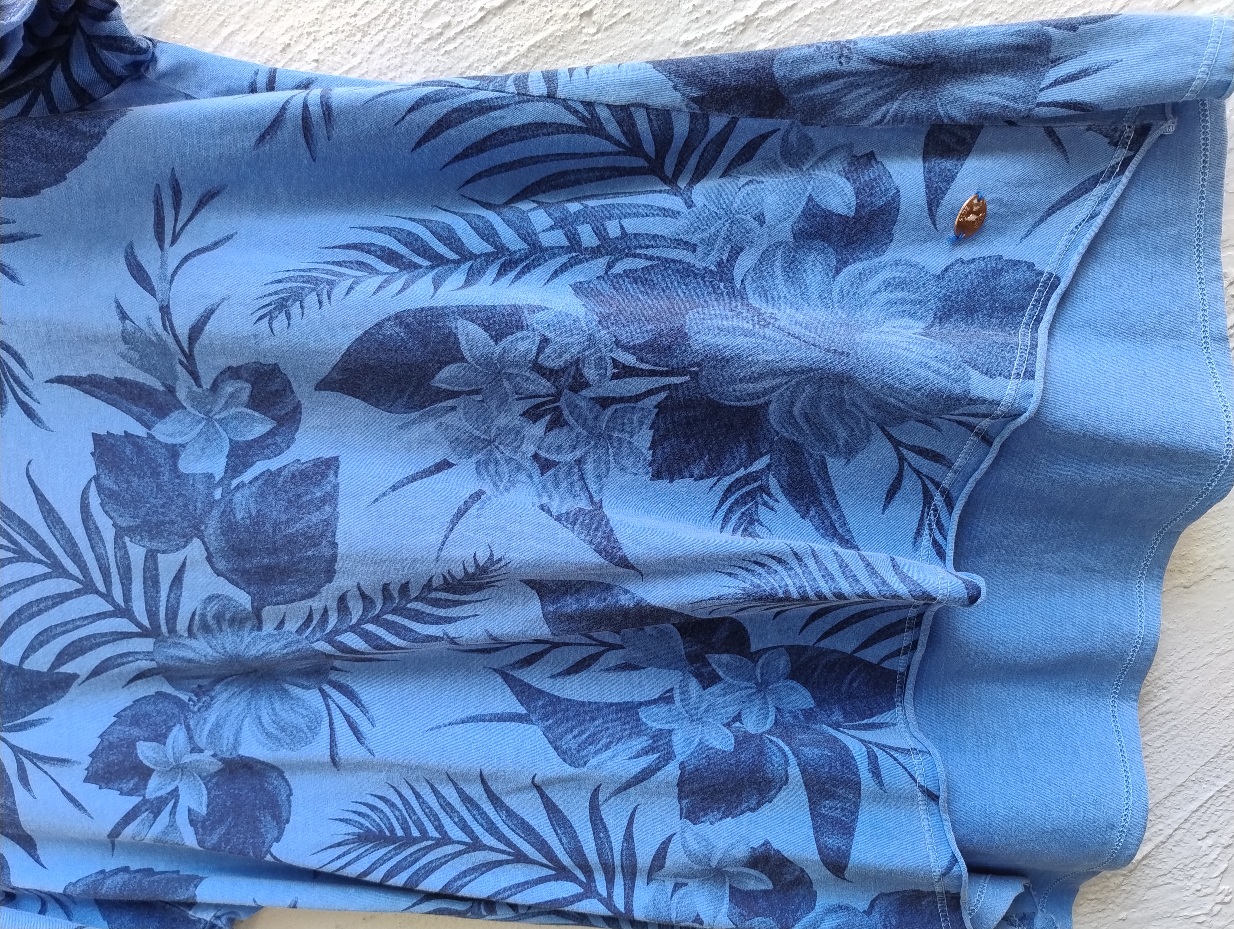 Camiseta masculina Azul com Estampa Floral