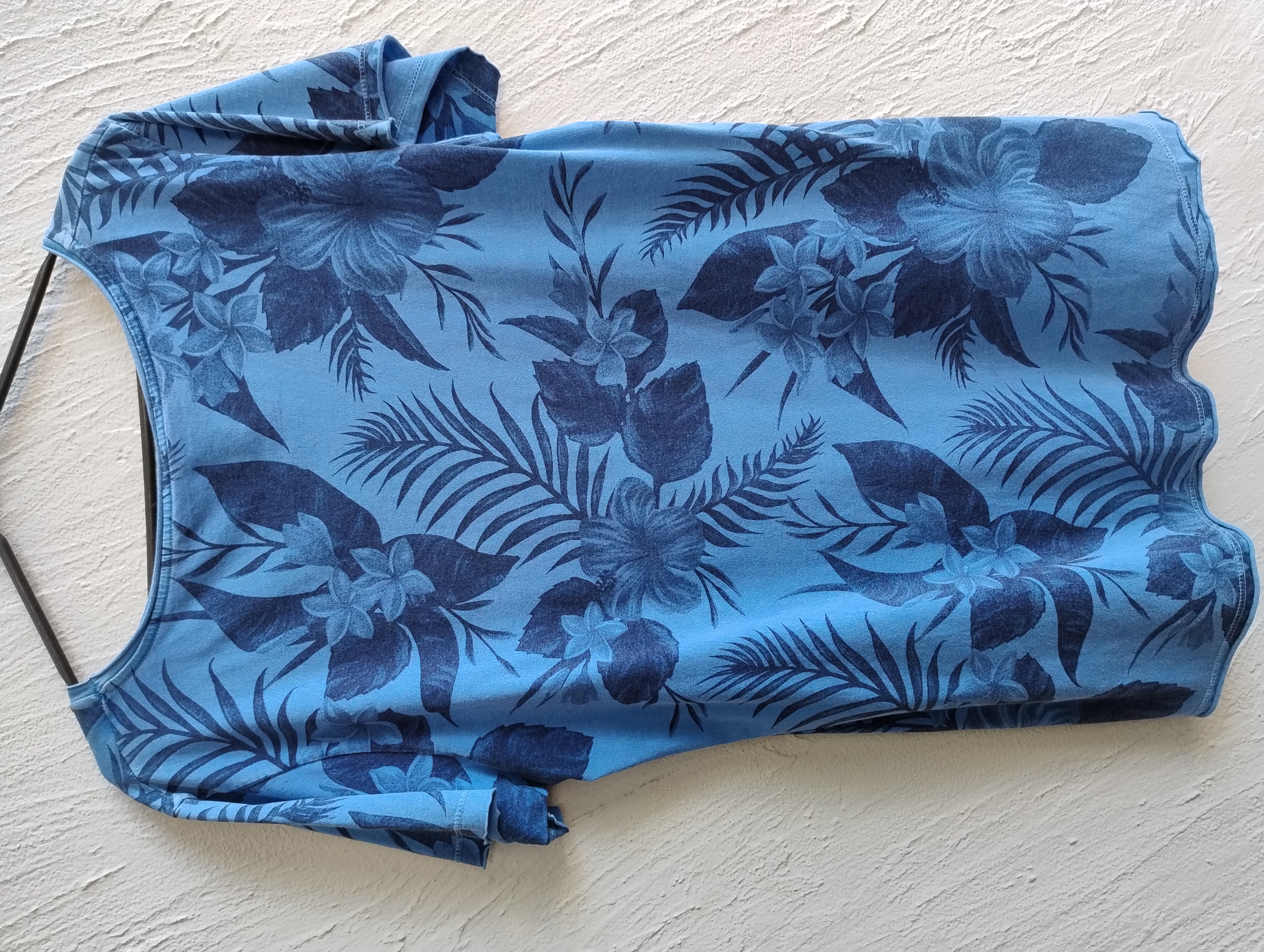 Camiseta masculina Azul com Estampa Floral