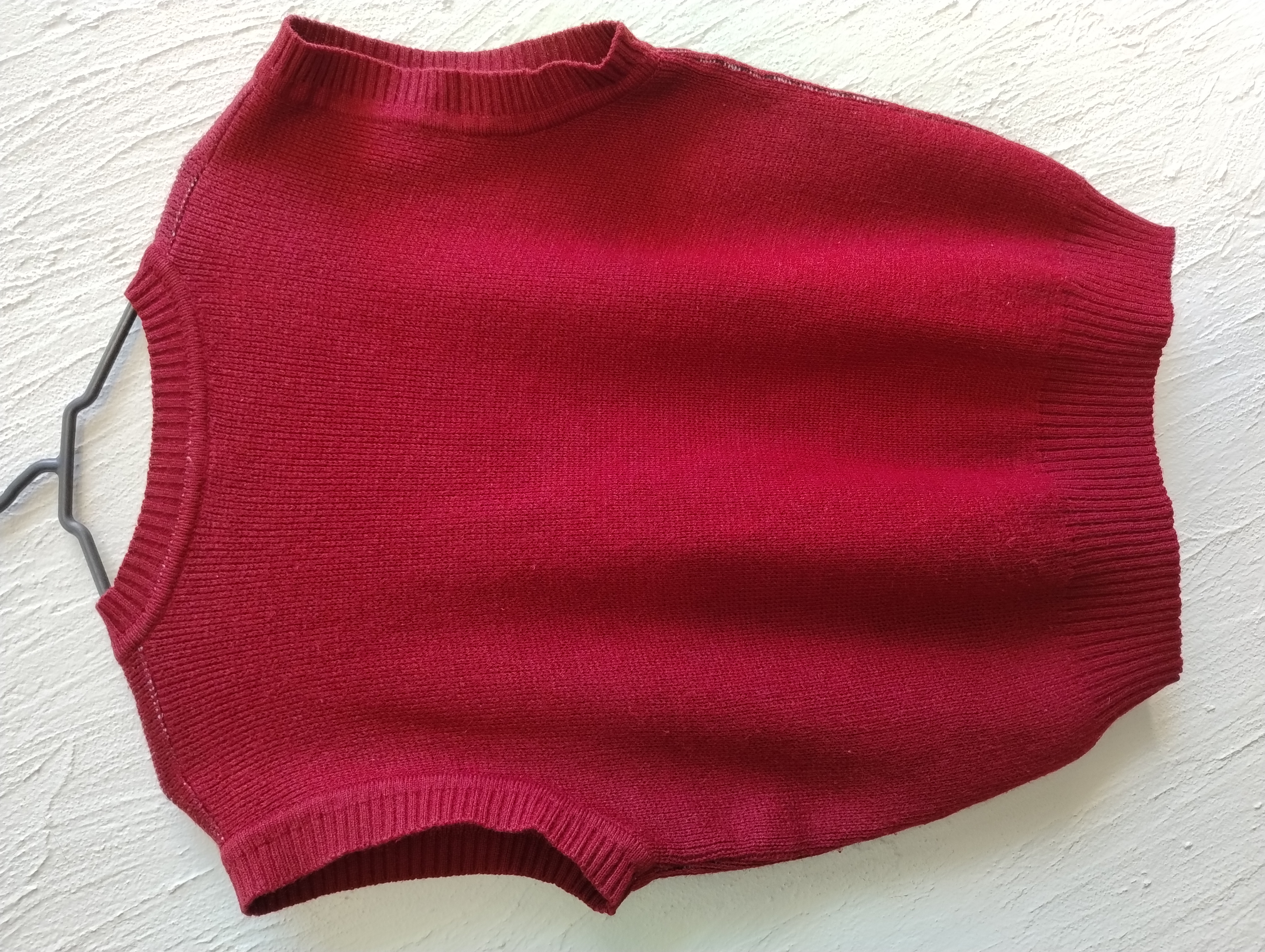 Colete masculino de Lã Vermelho