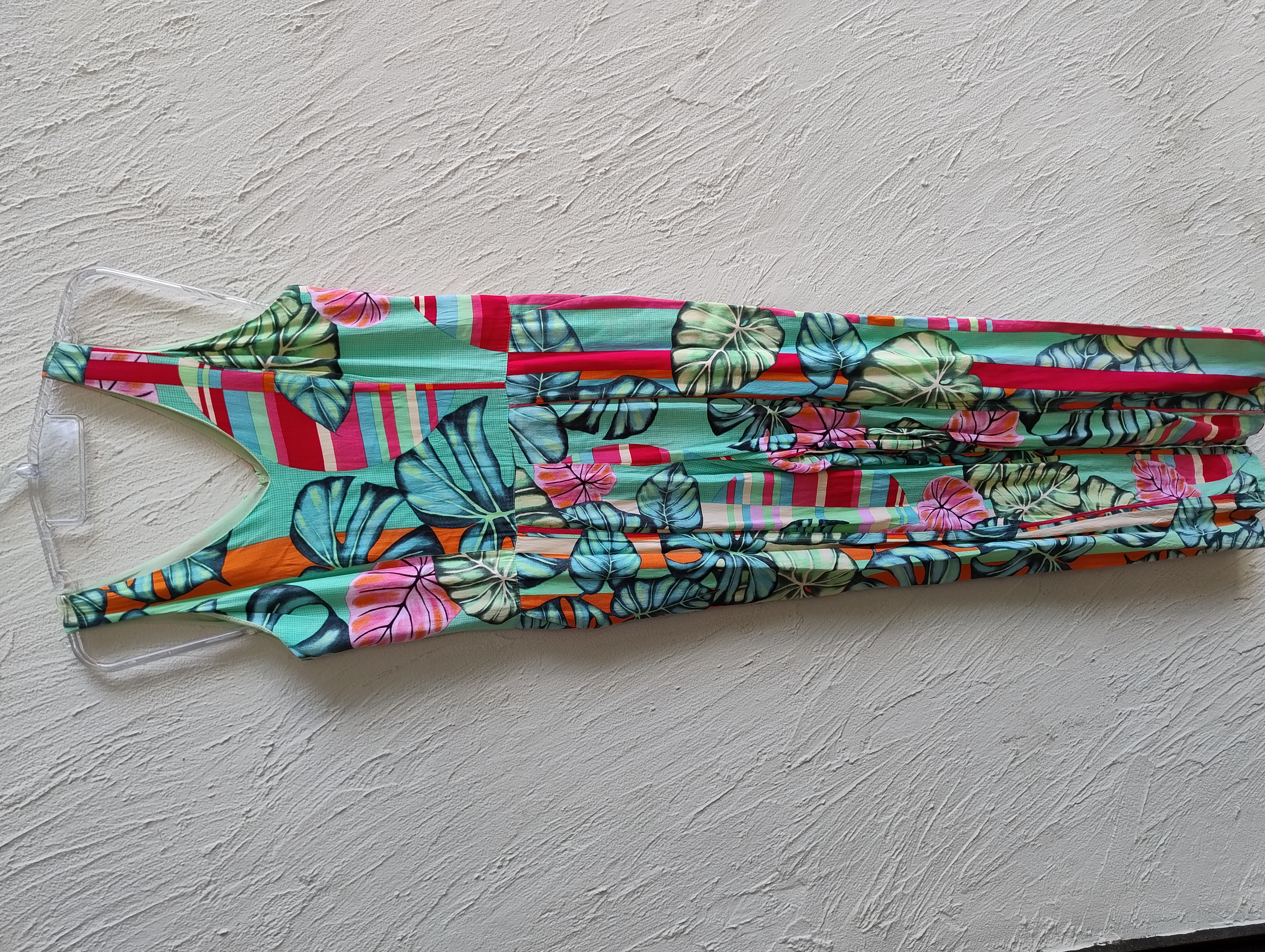 Macacao longo estampa tropical, M