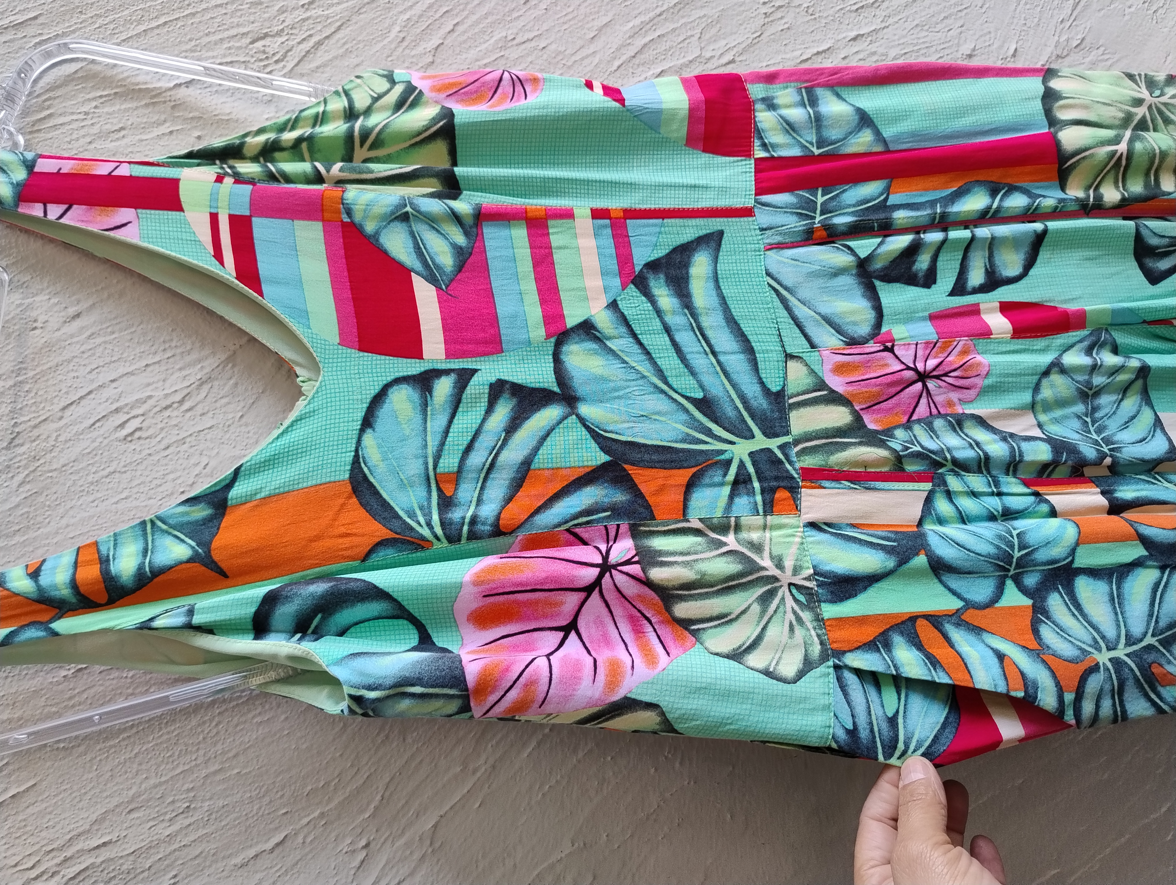 Macacao longo estampa tropical, M