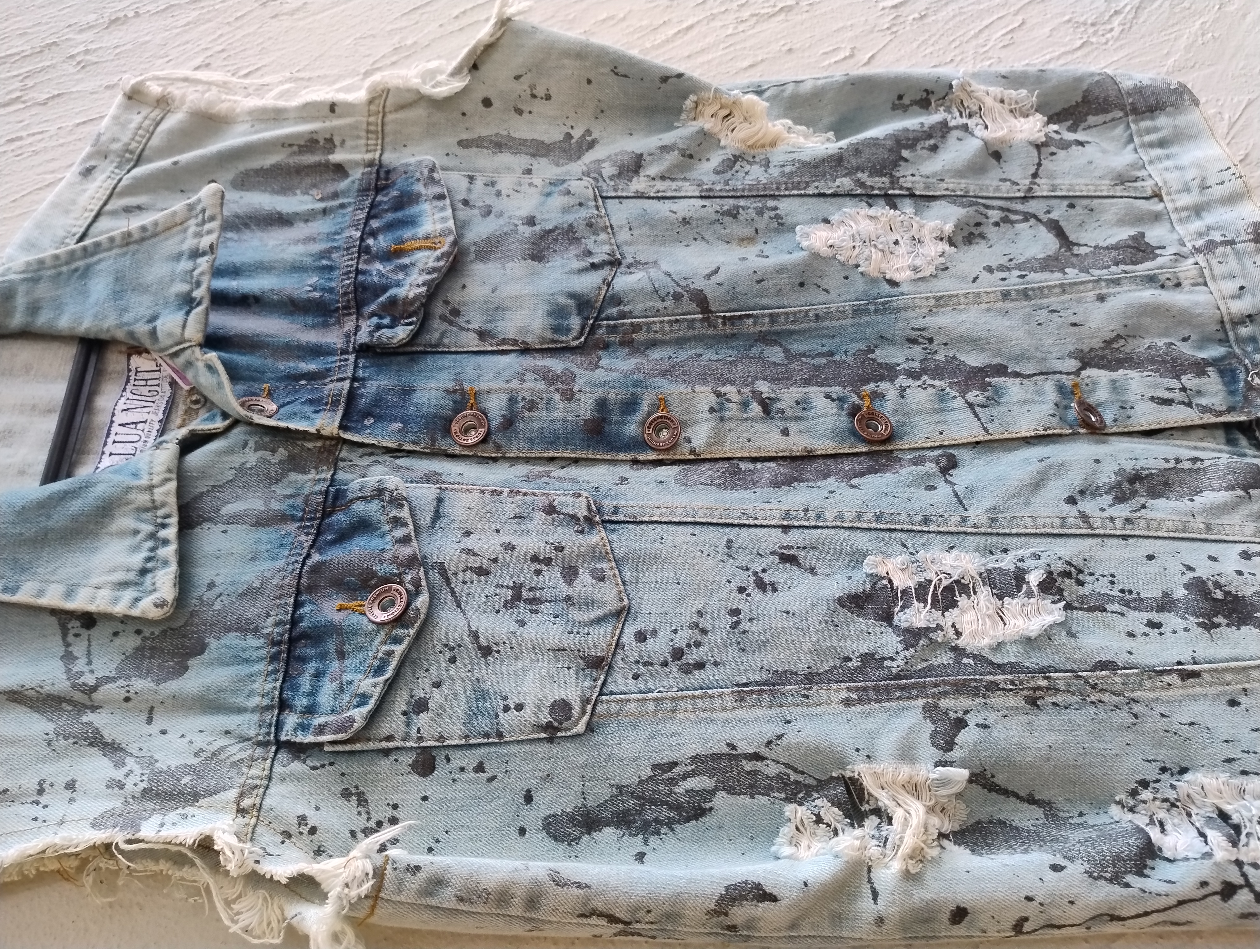 Colete Jeans Destroyed - GG