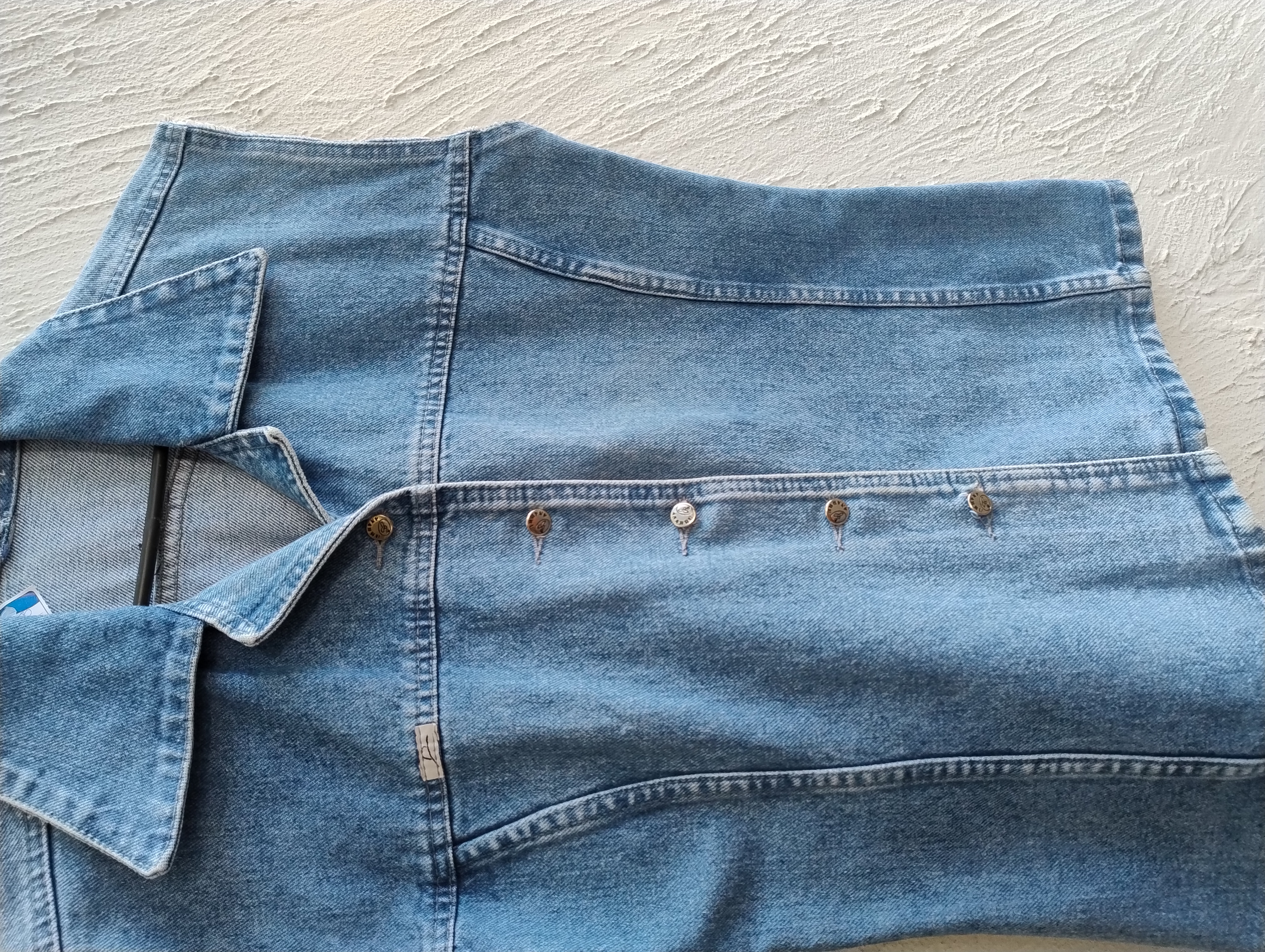 Colete jeans feminino - G