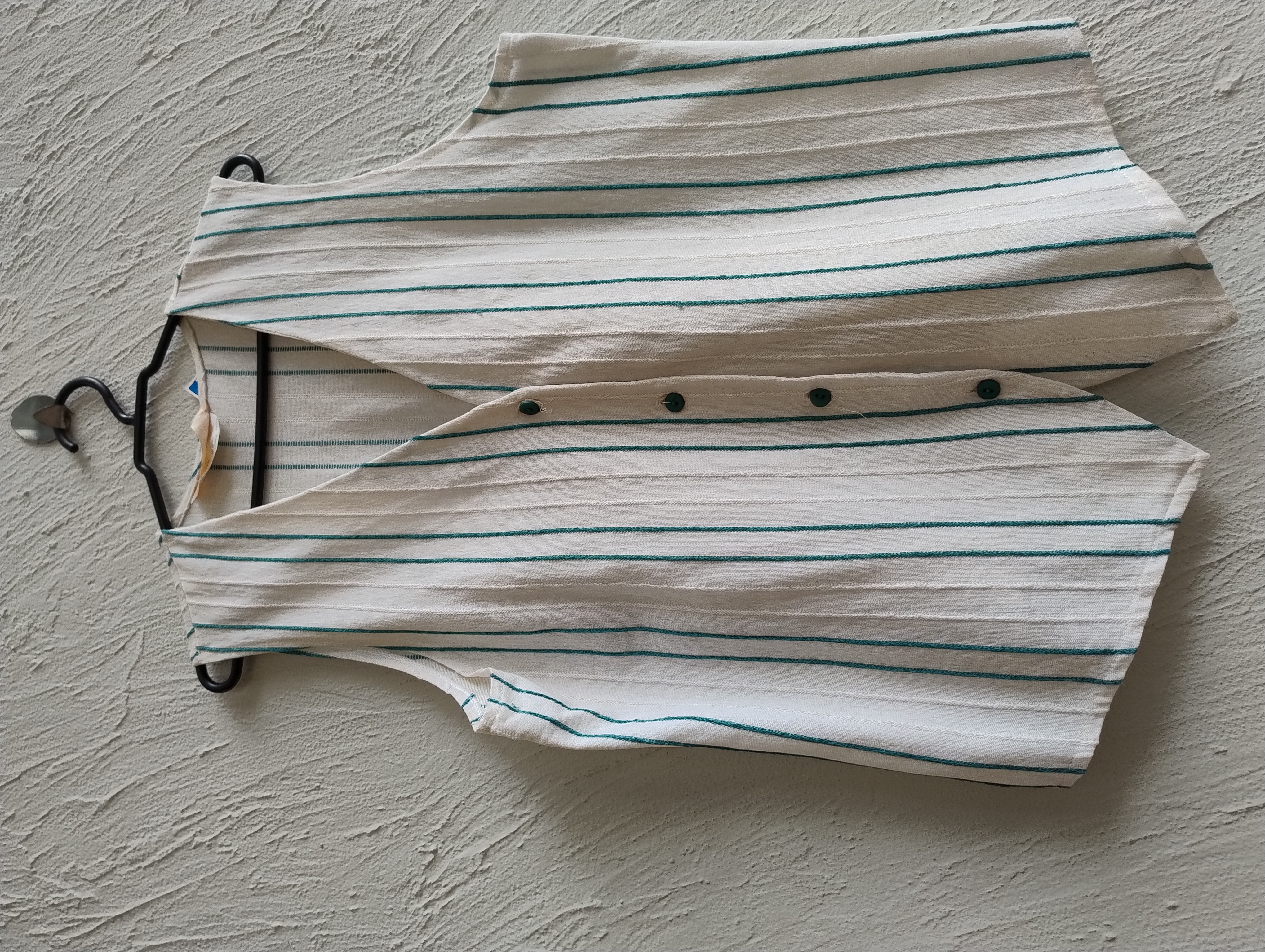 Colete listrado, tamanho M 