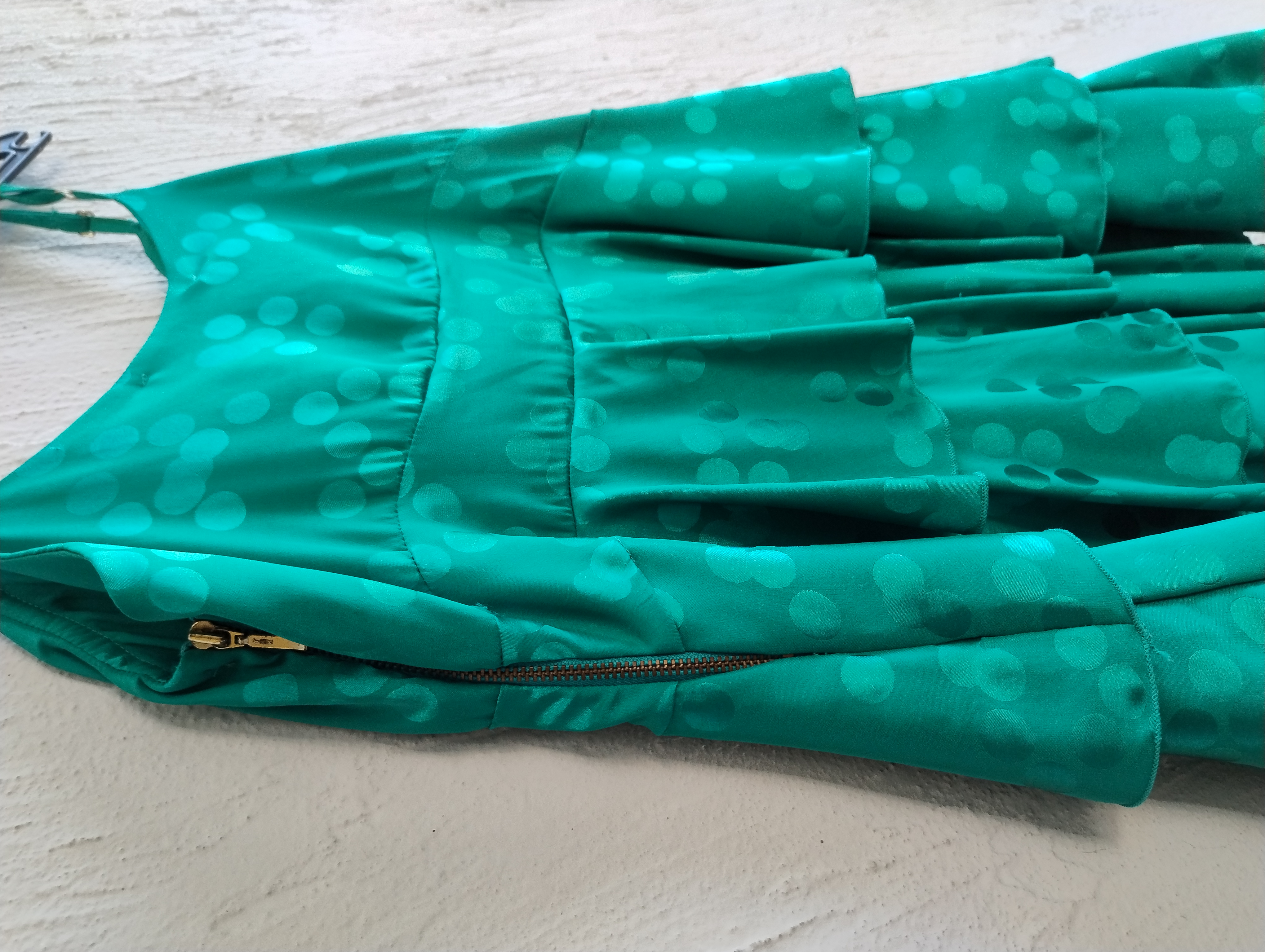 Blusa verde de alças finas, P