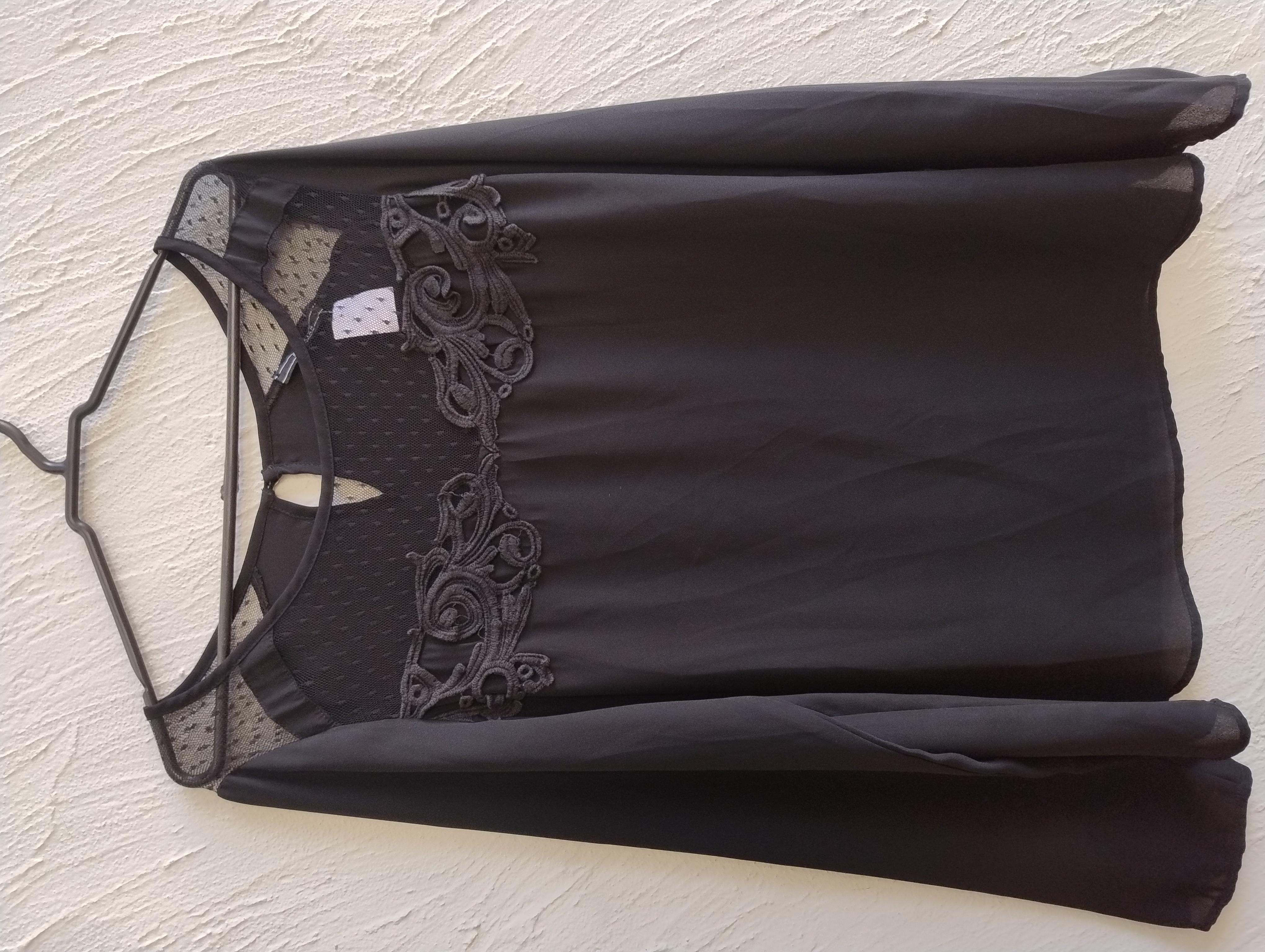 Blusa manga longa preta feminina M