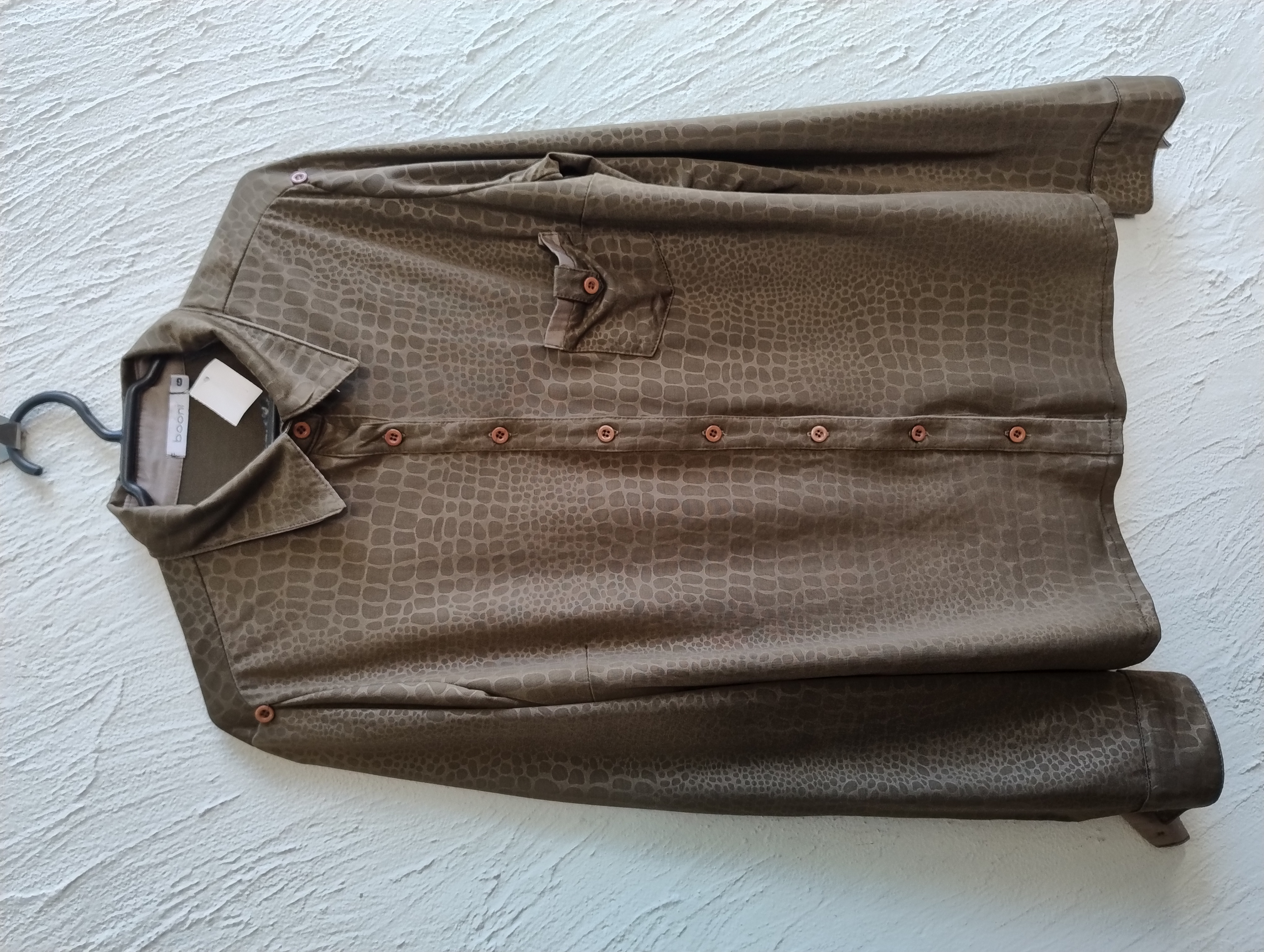 Camisa estampada marrom G