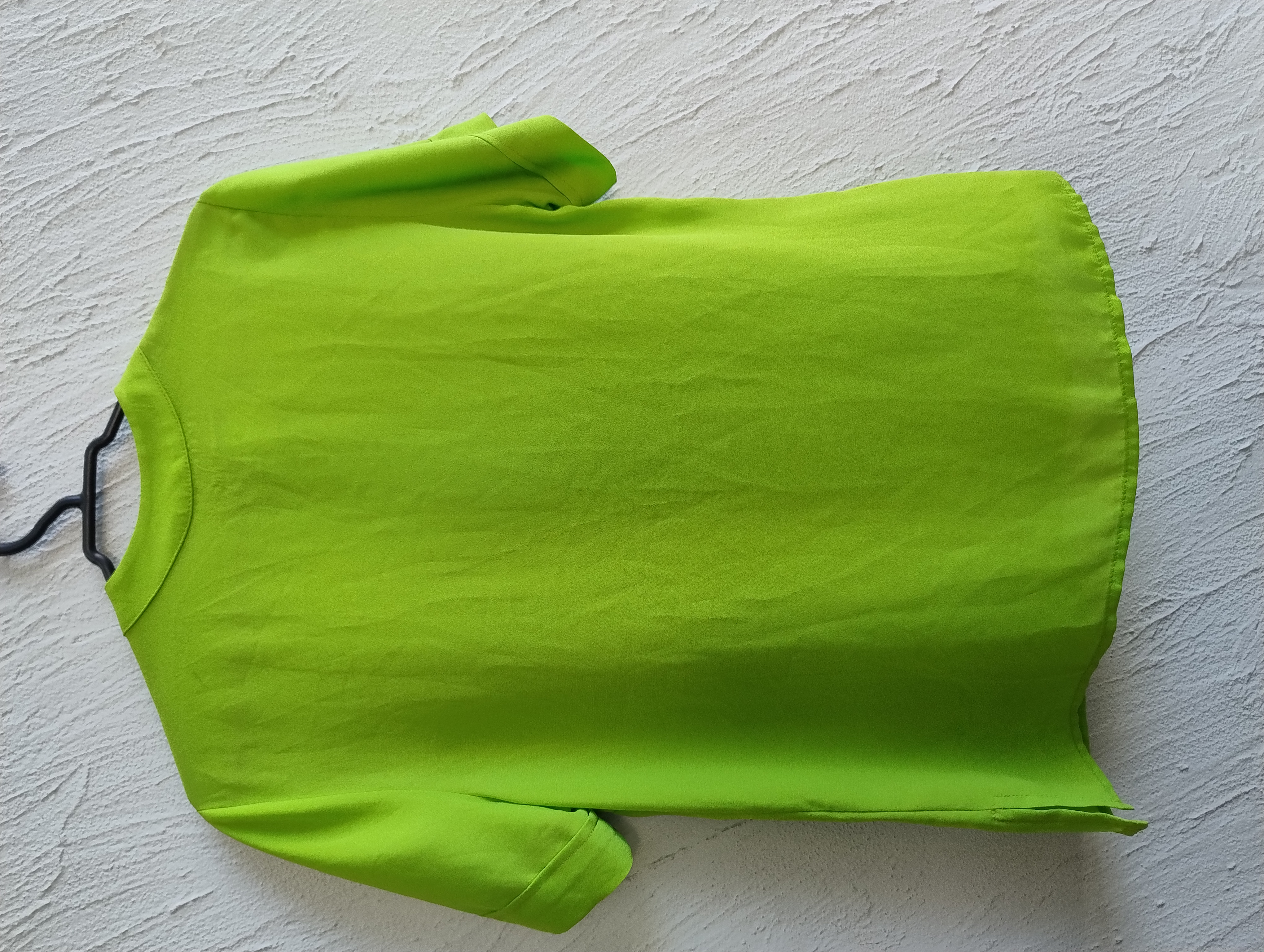 Blusa verde de manga curta, P