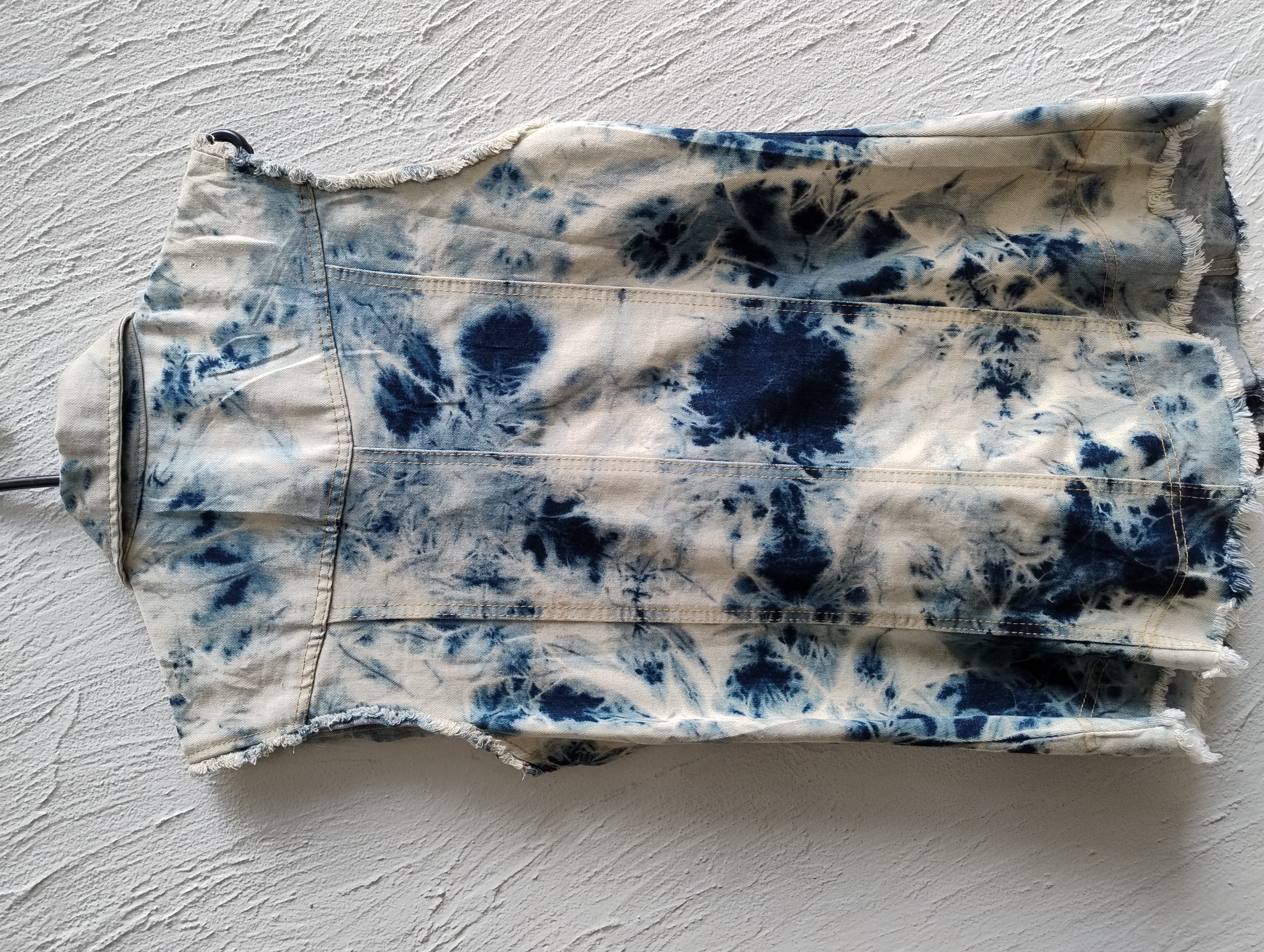 Colete jeans tie-dye - P