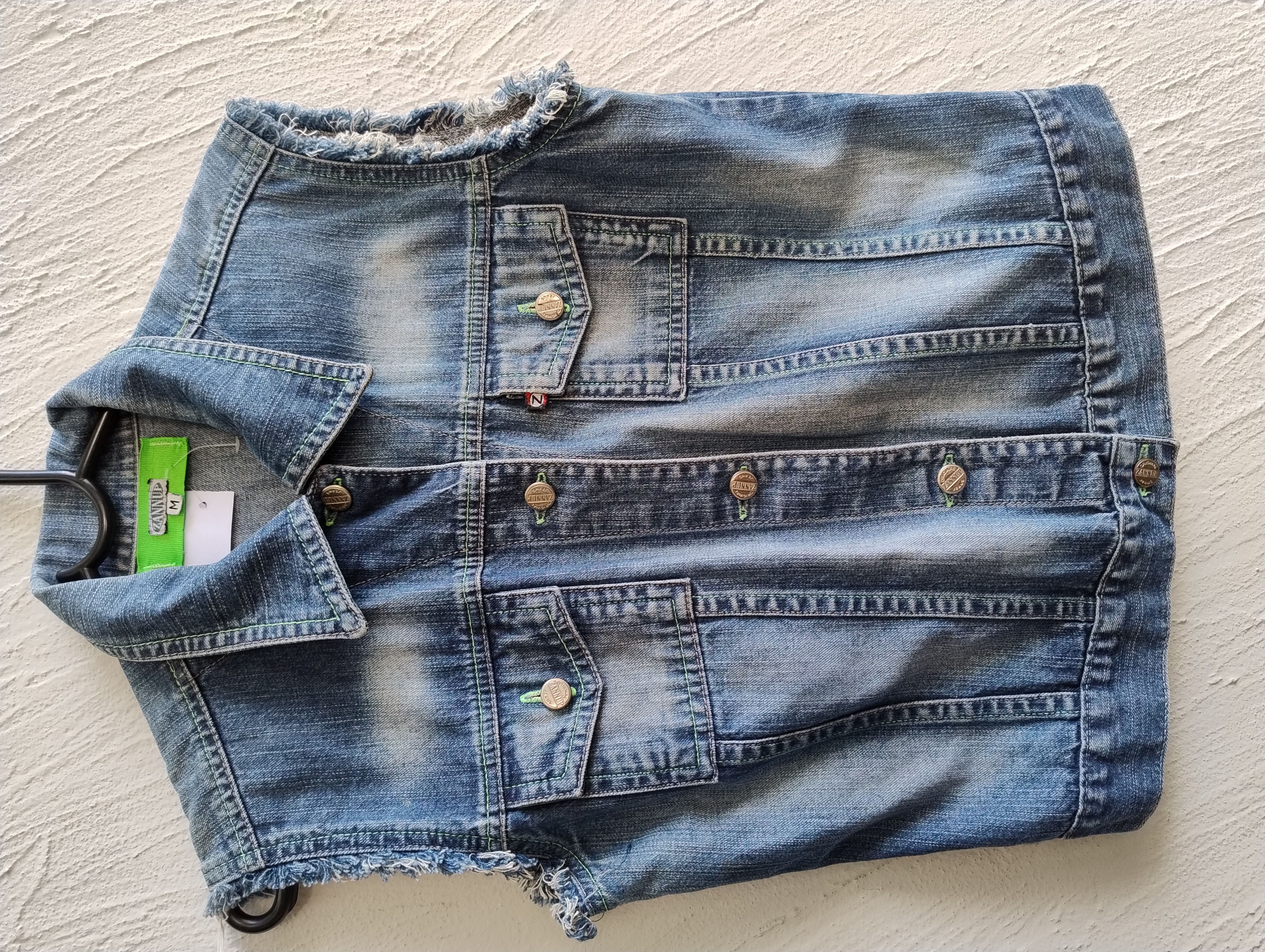 Colete Jeans Sem Mangas - M