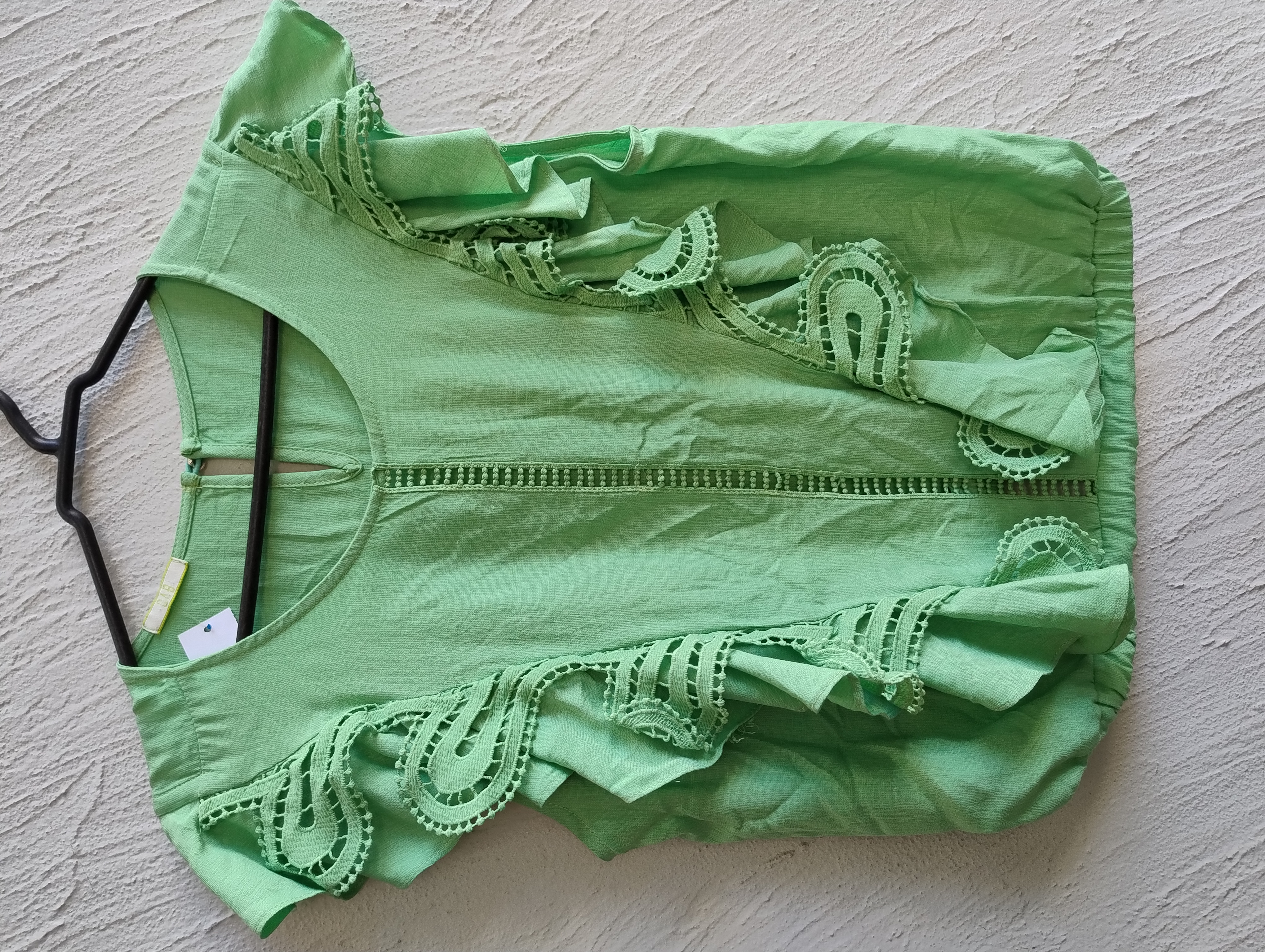 Blusa verde com babados, P
