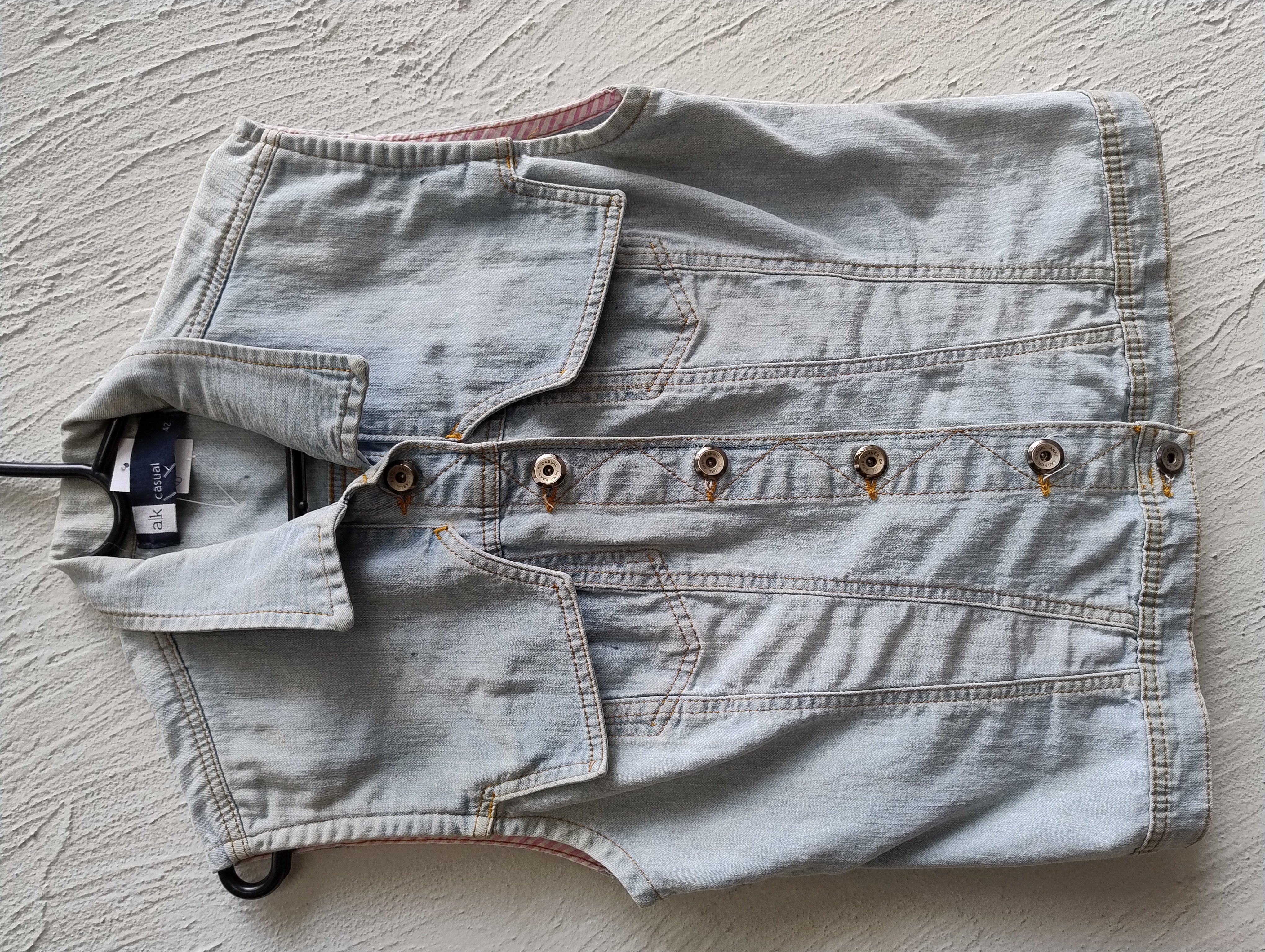 Colete jeans feminino -42 (M)