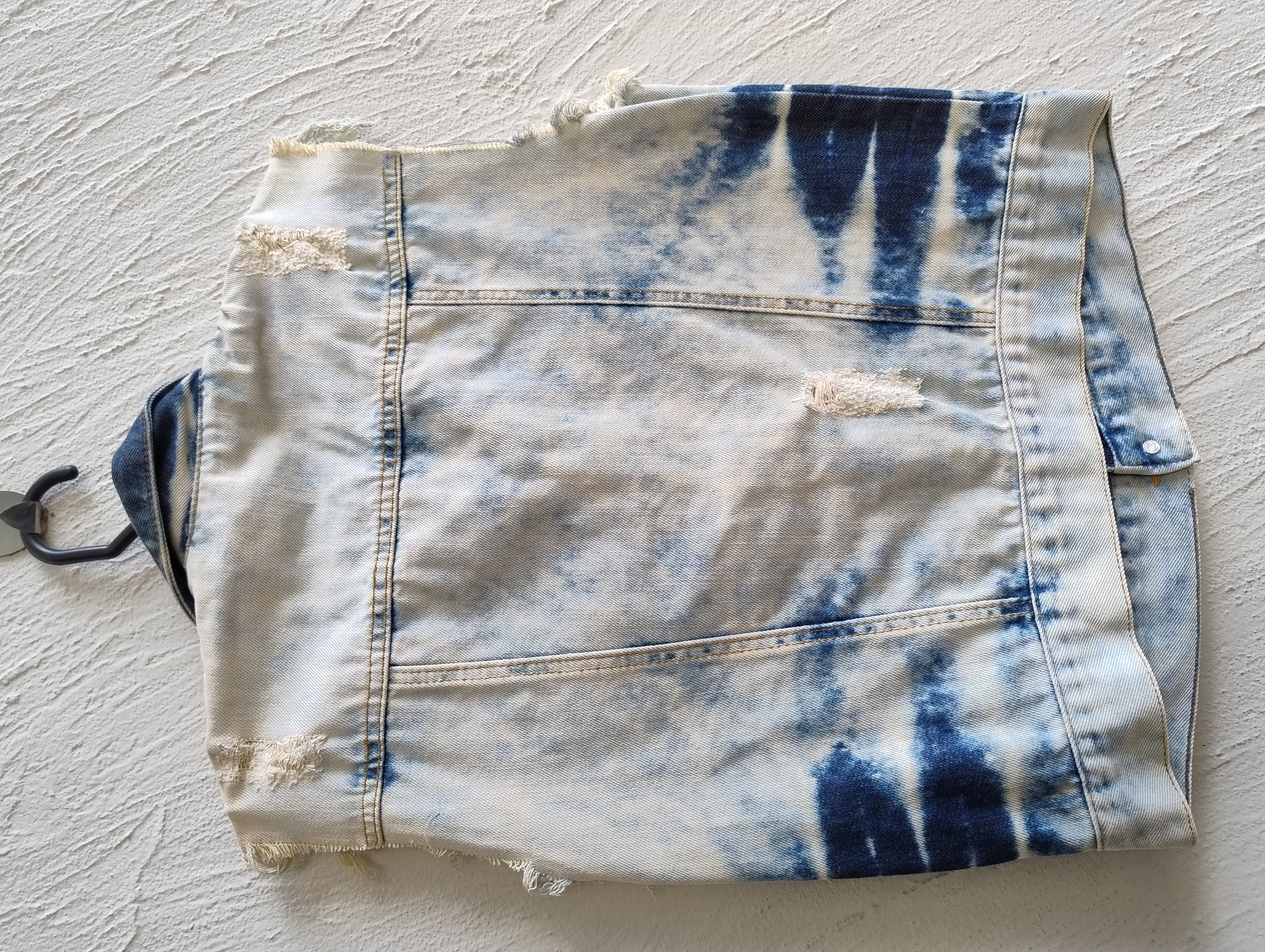 Colete jeans tie dye - M