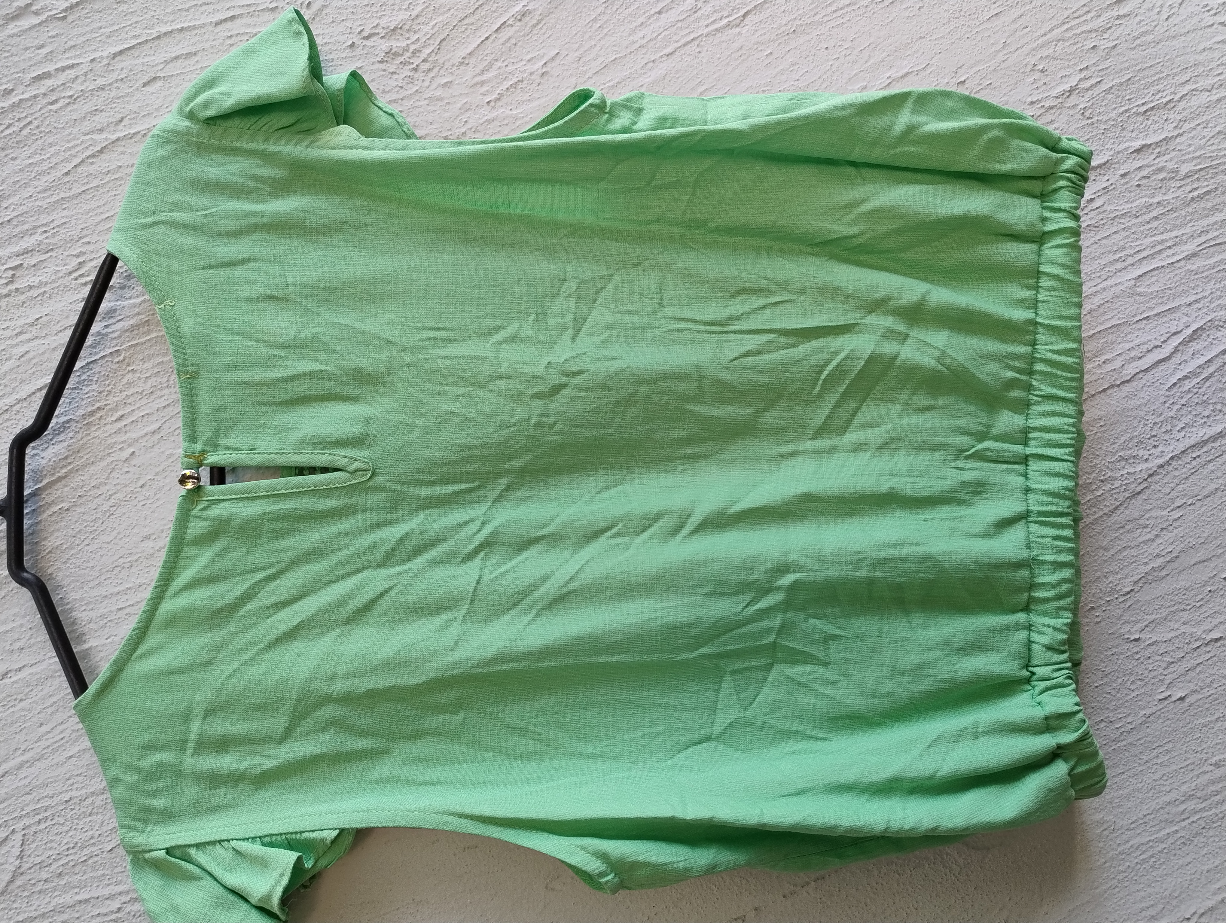 Blusa verde com babados, P