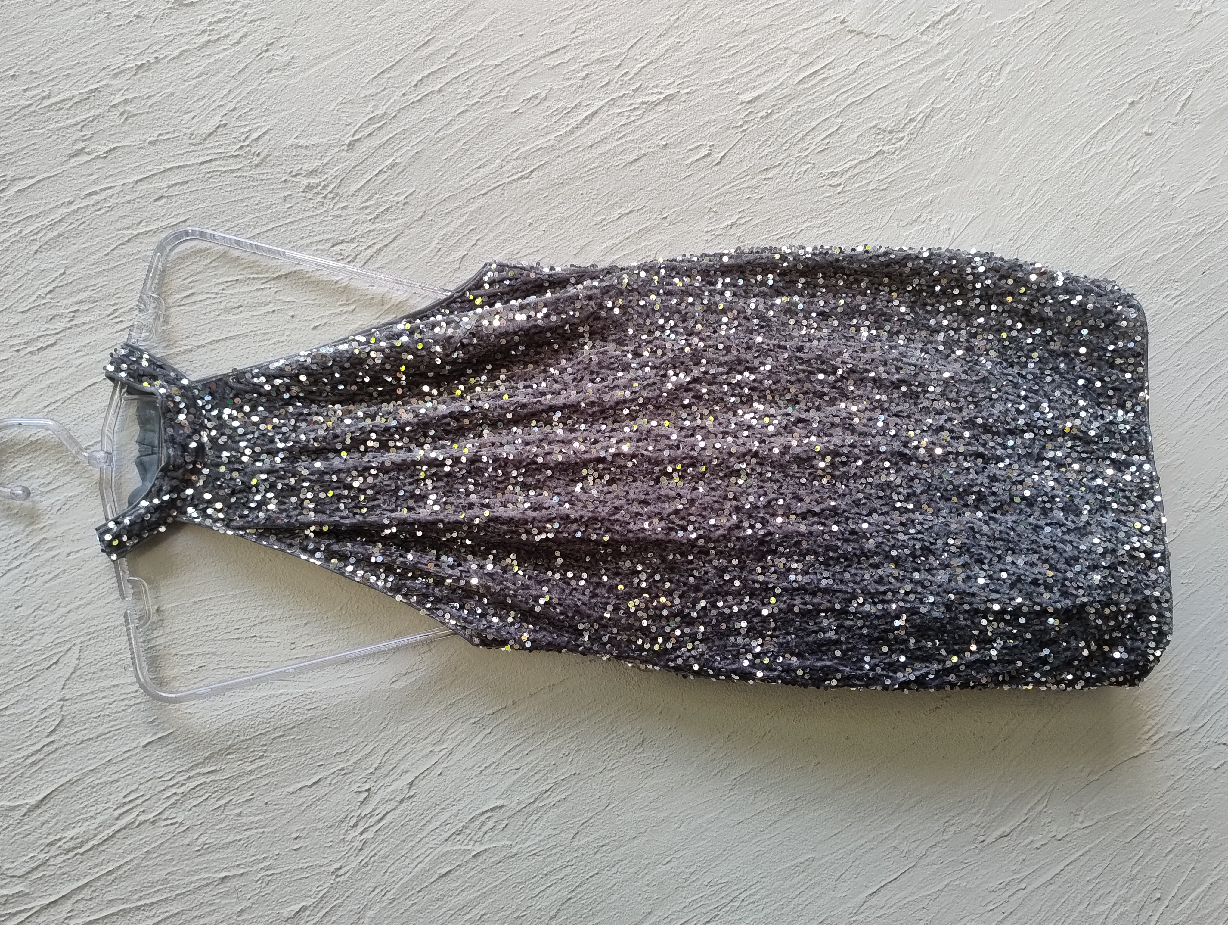 Vestido de paetês prata