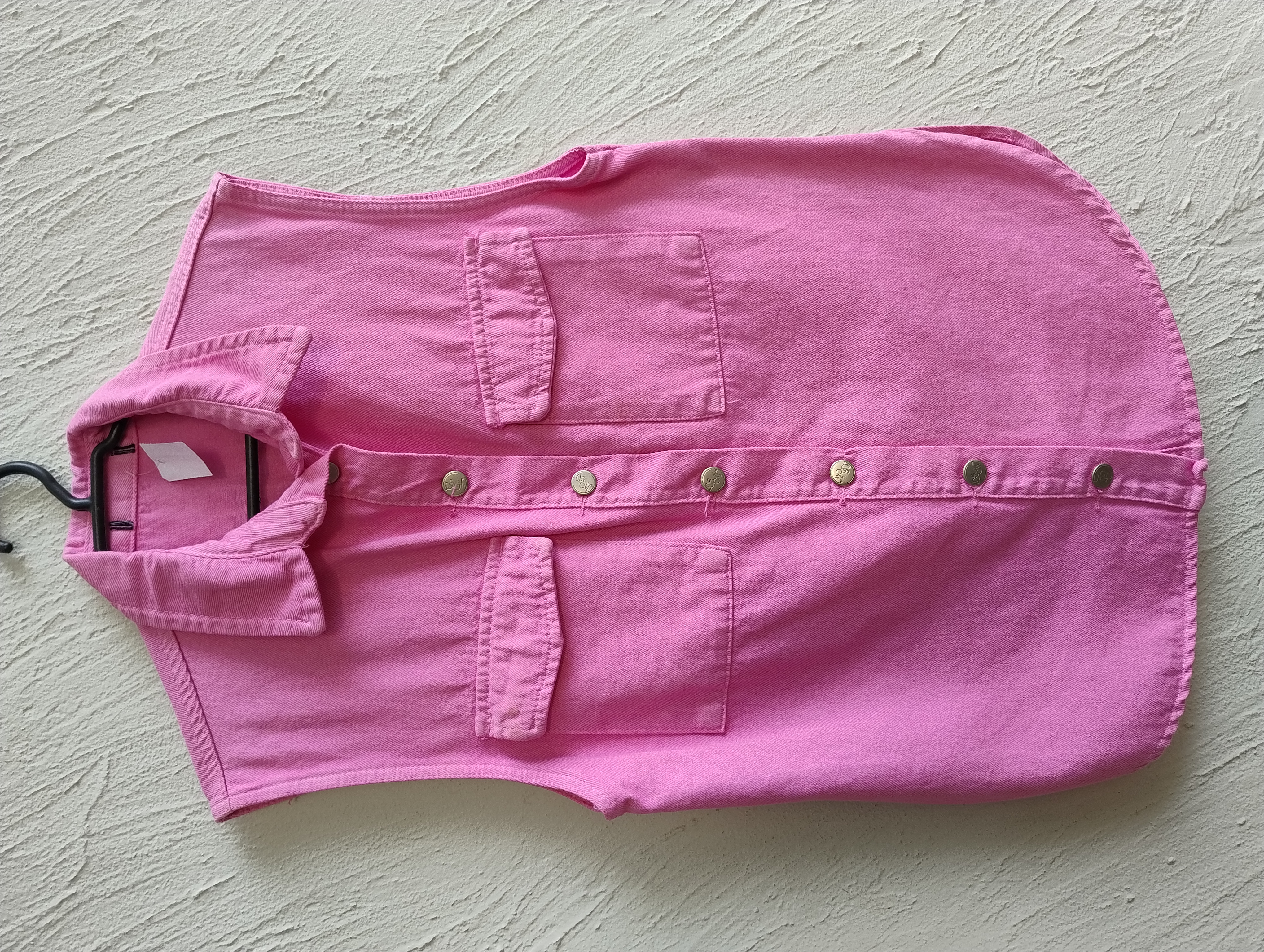 Colete rosa sem mangas - M