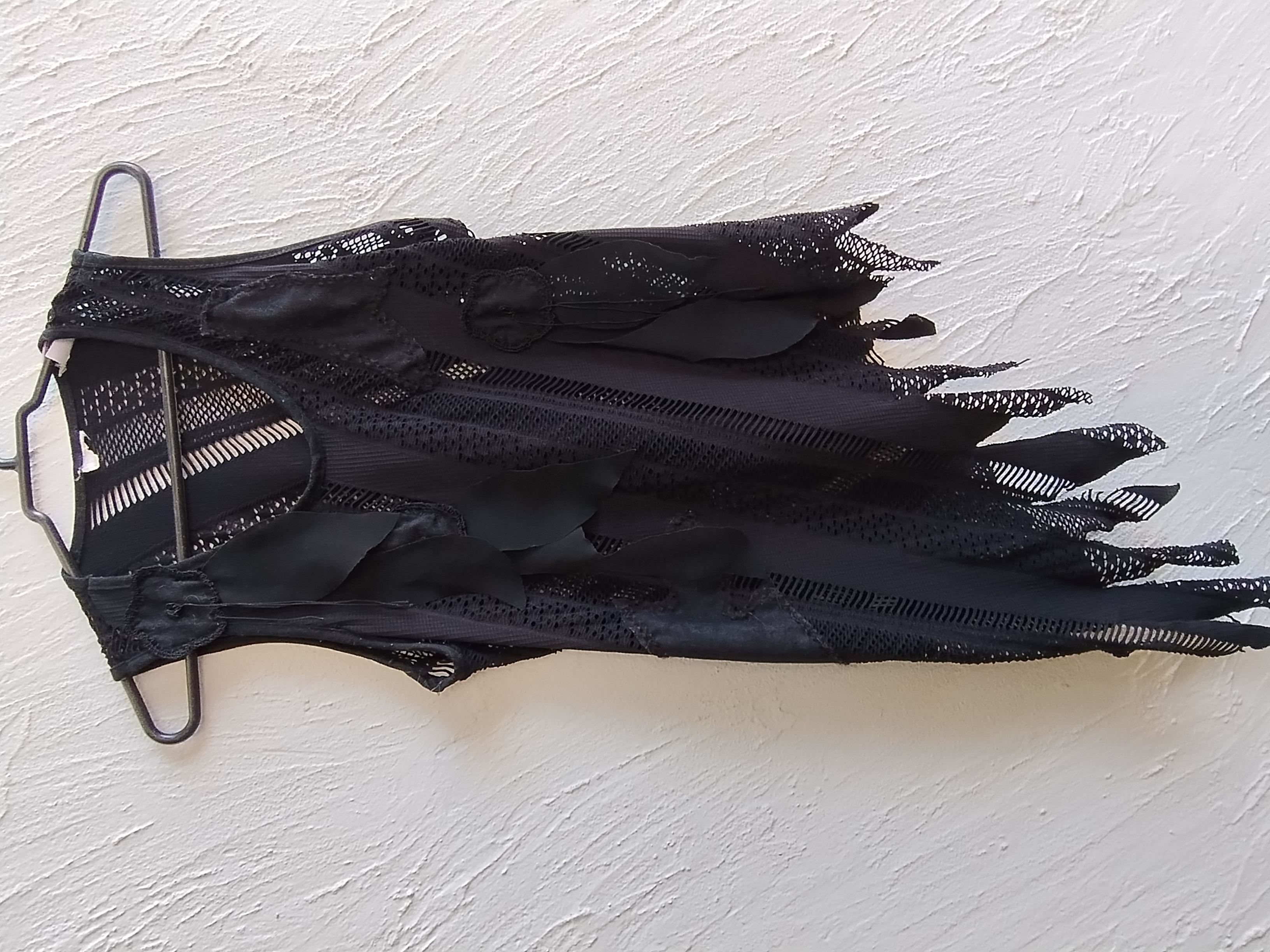 Blusa preto com franjas P