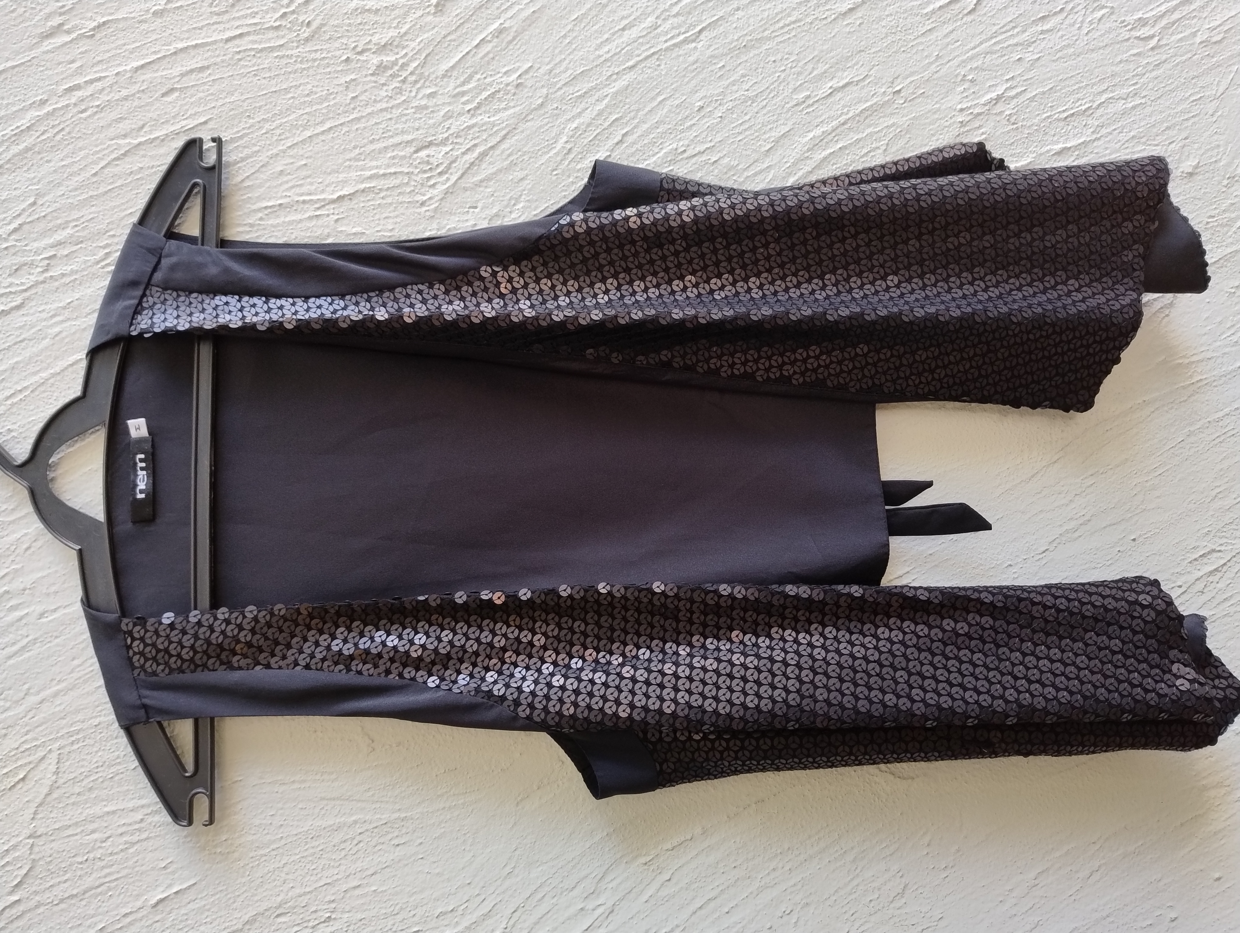 Colete preto com paetês - M