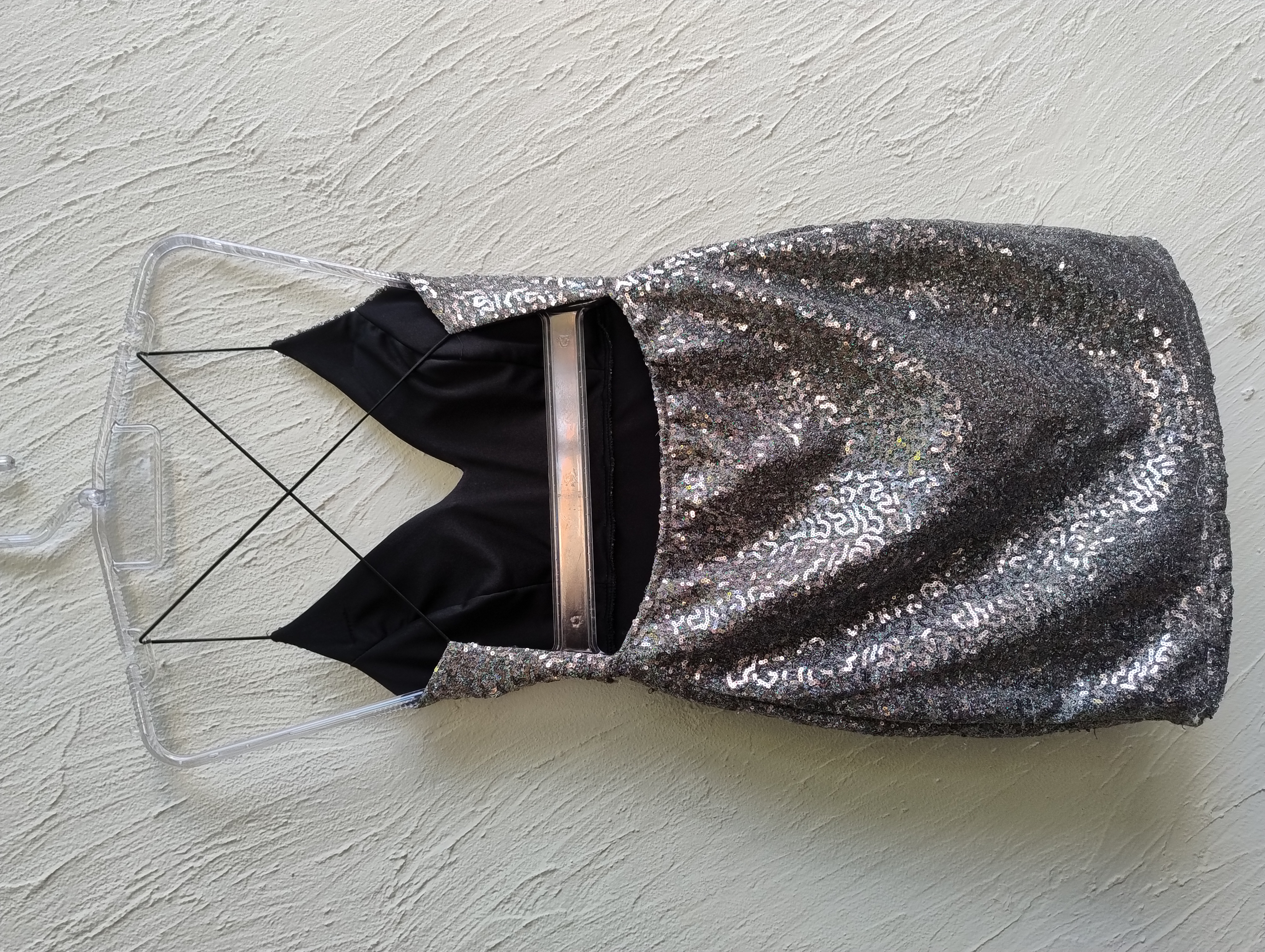 Vestido Prateado de Paetês