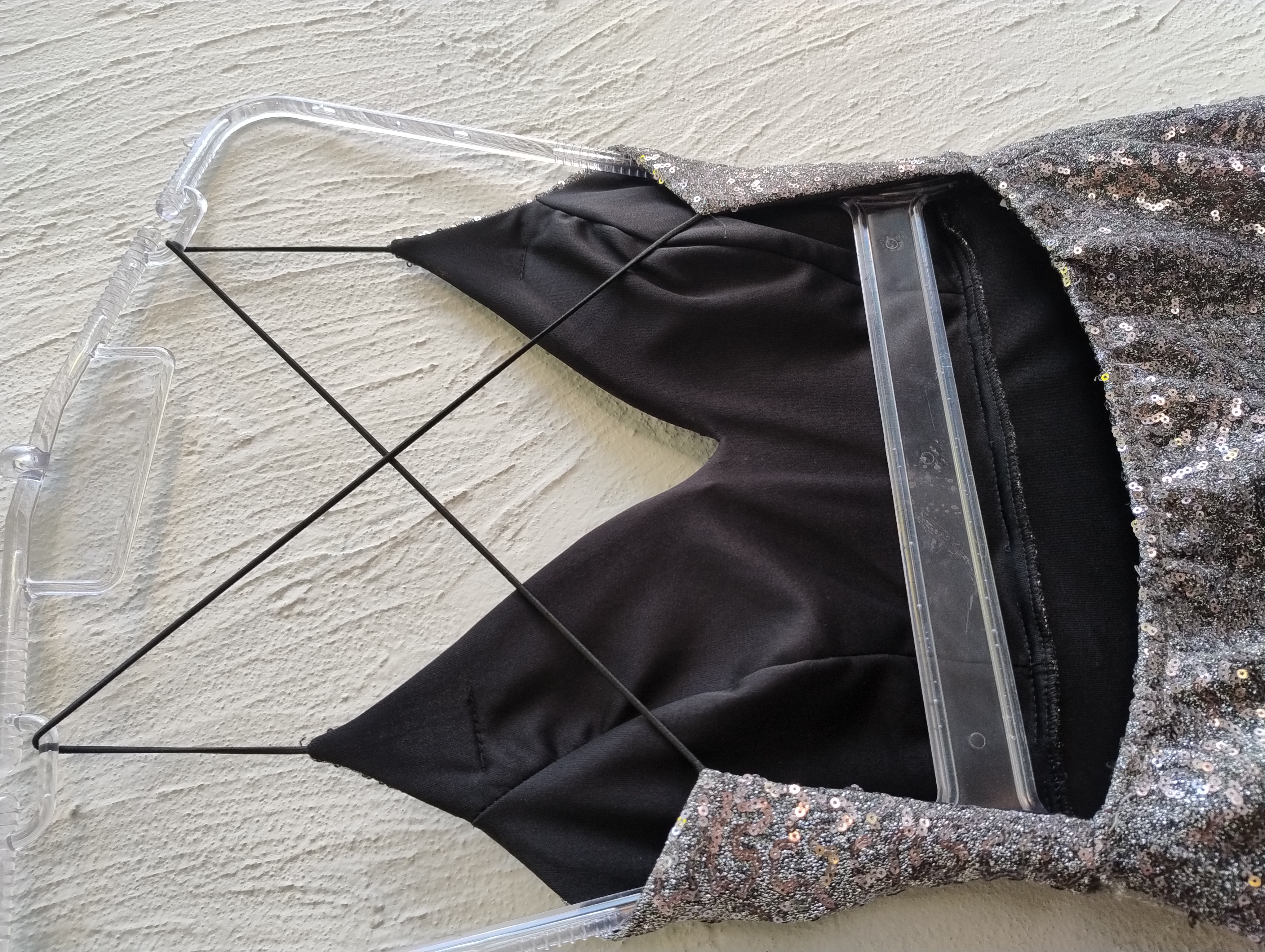 Vestido Prateado de Paetês