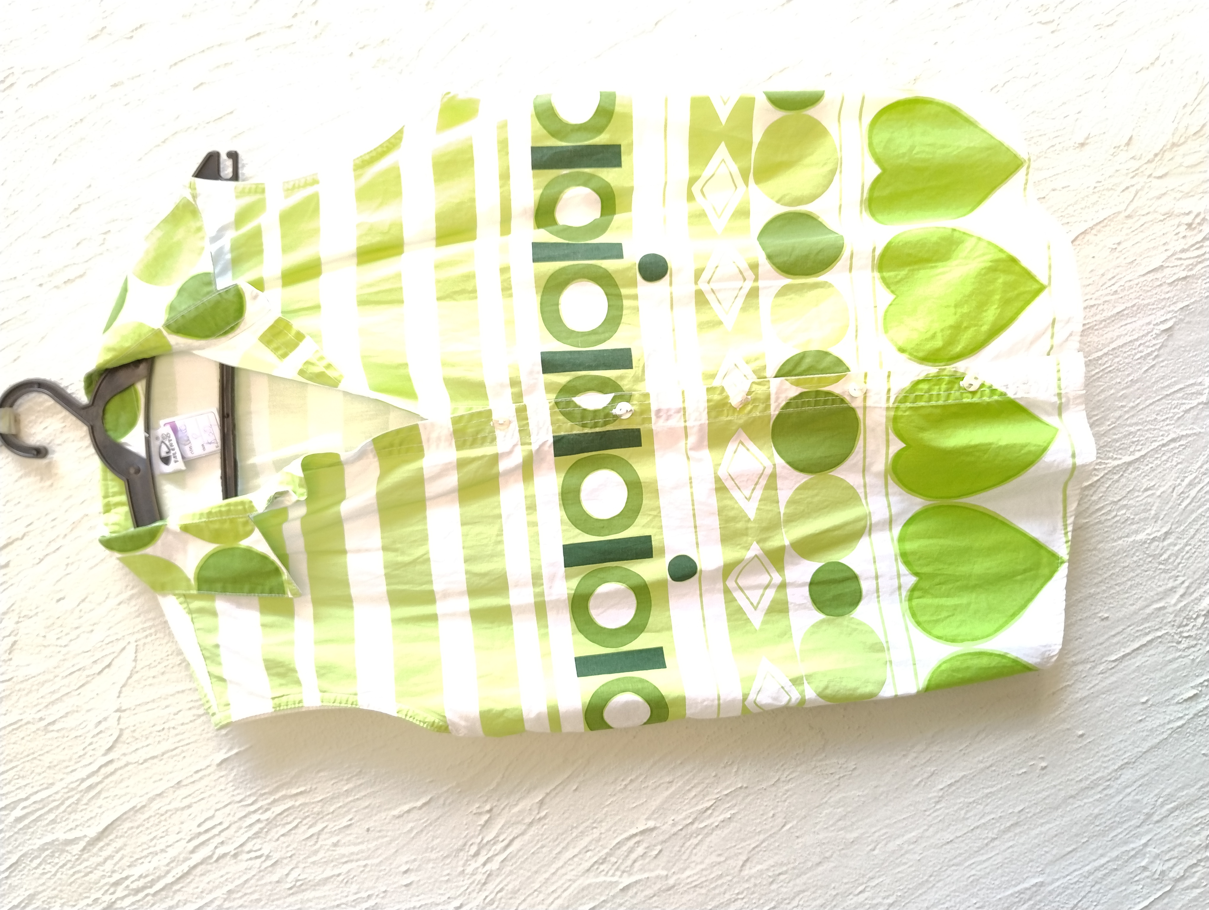 Blusa estampada verde, P