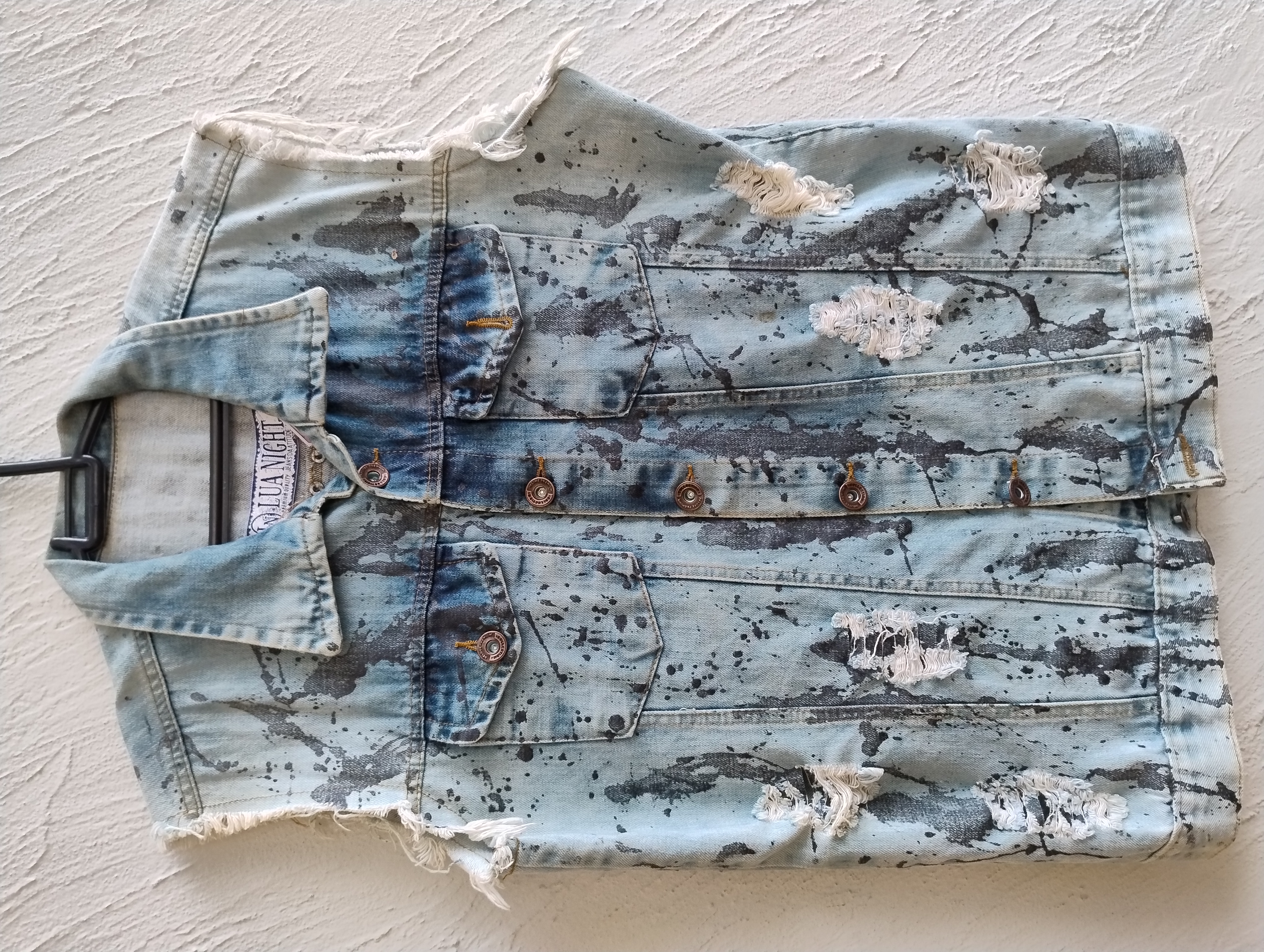 Colete Jeans Destroyed - GG