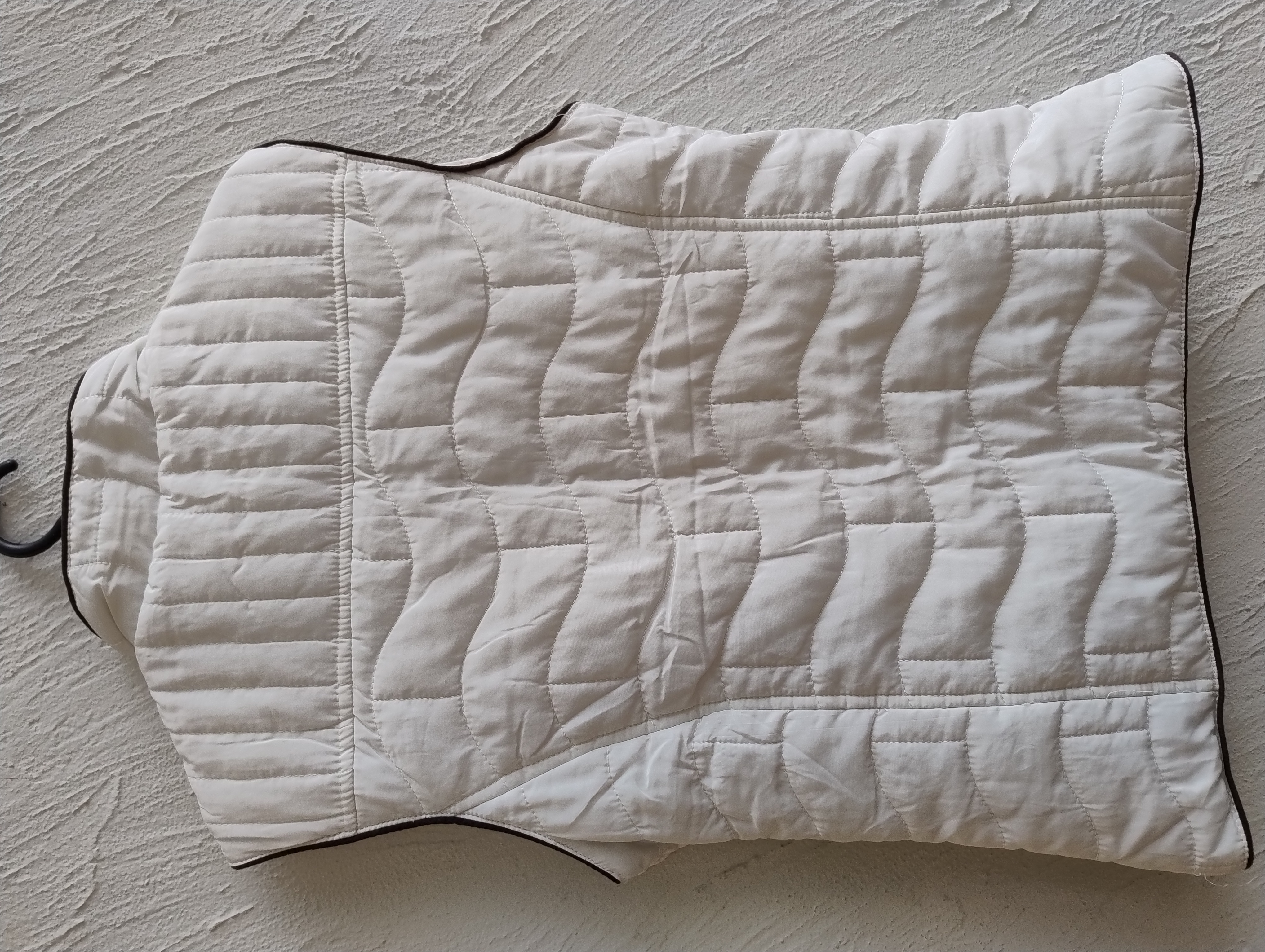 Colete acolchoado feminino branco- M