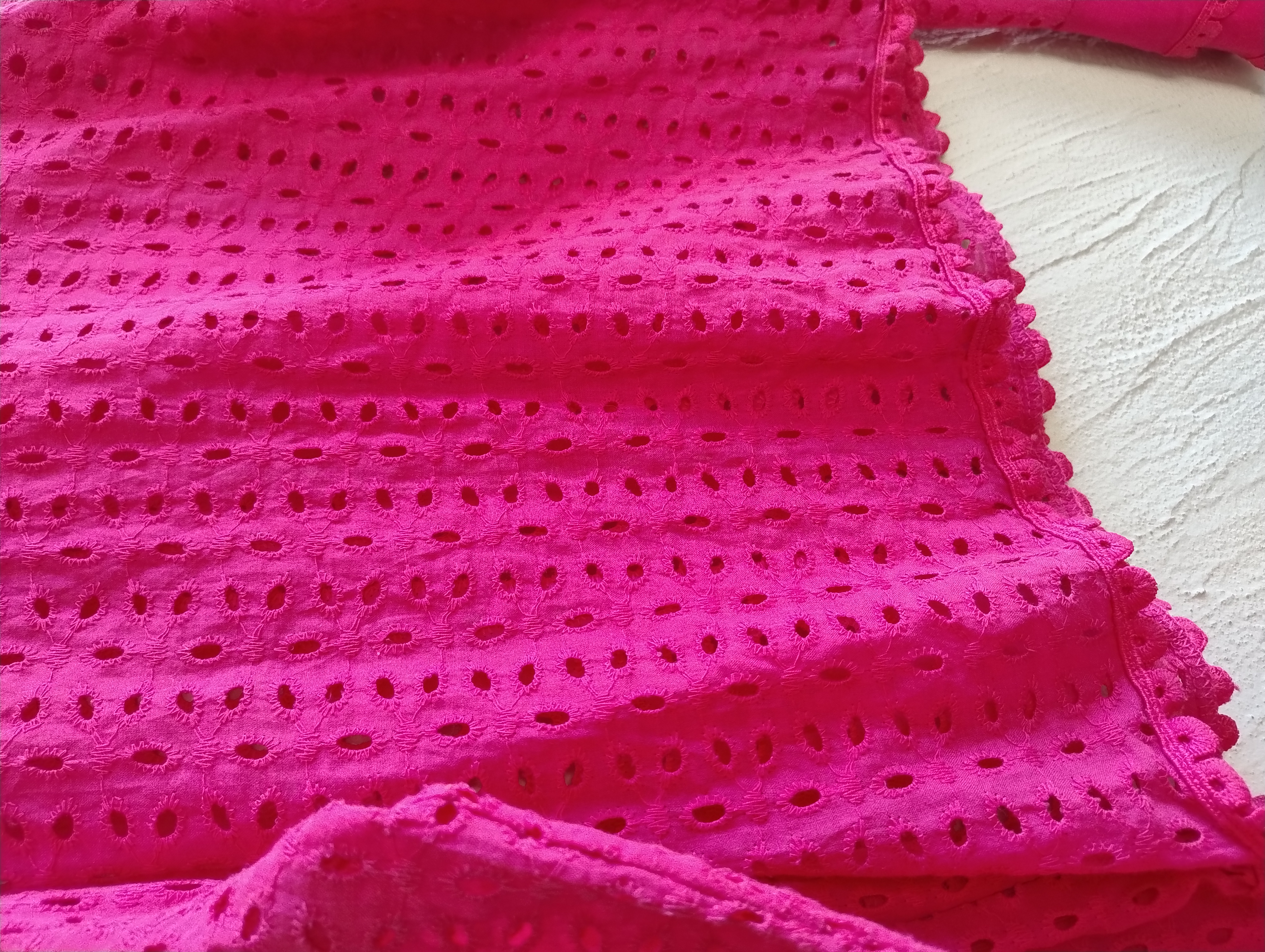 Blusa tipo bata rosa de manga longa G