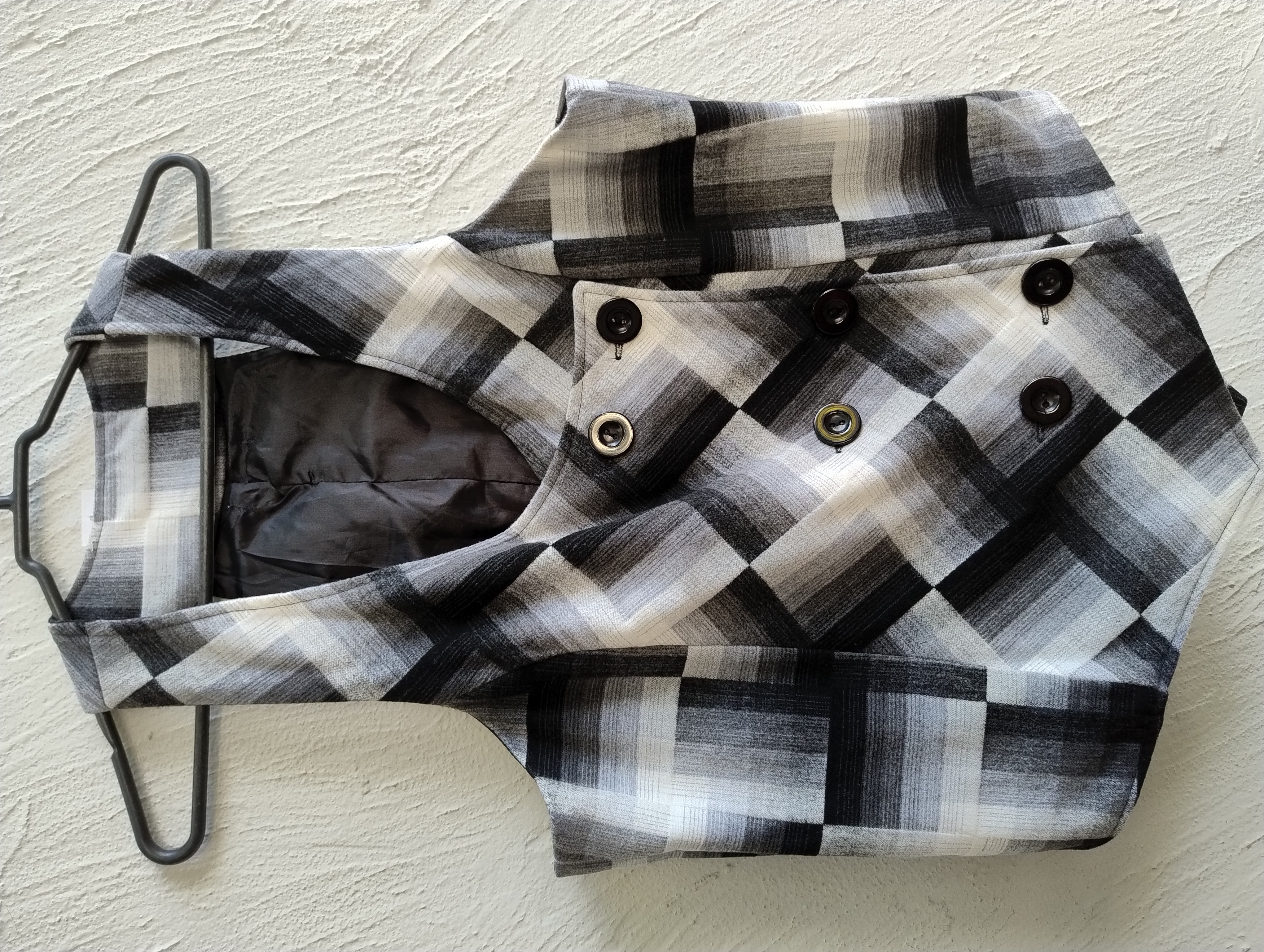 Colete xadrez feminino - G