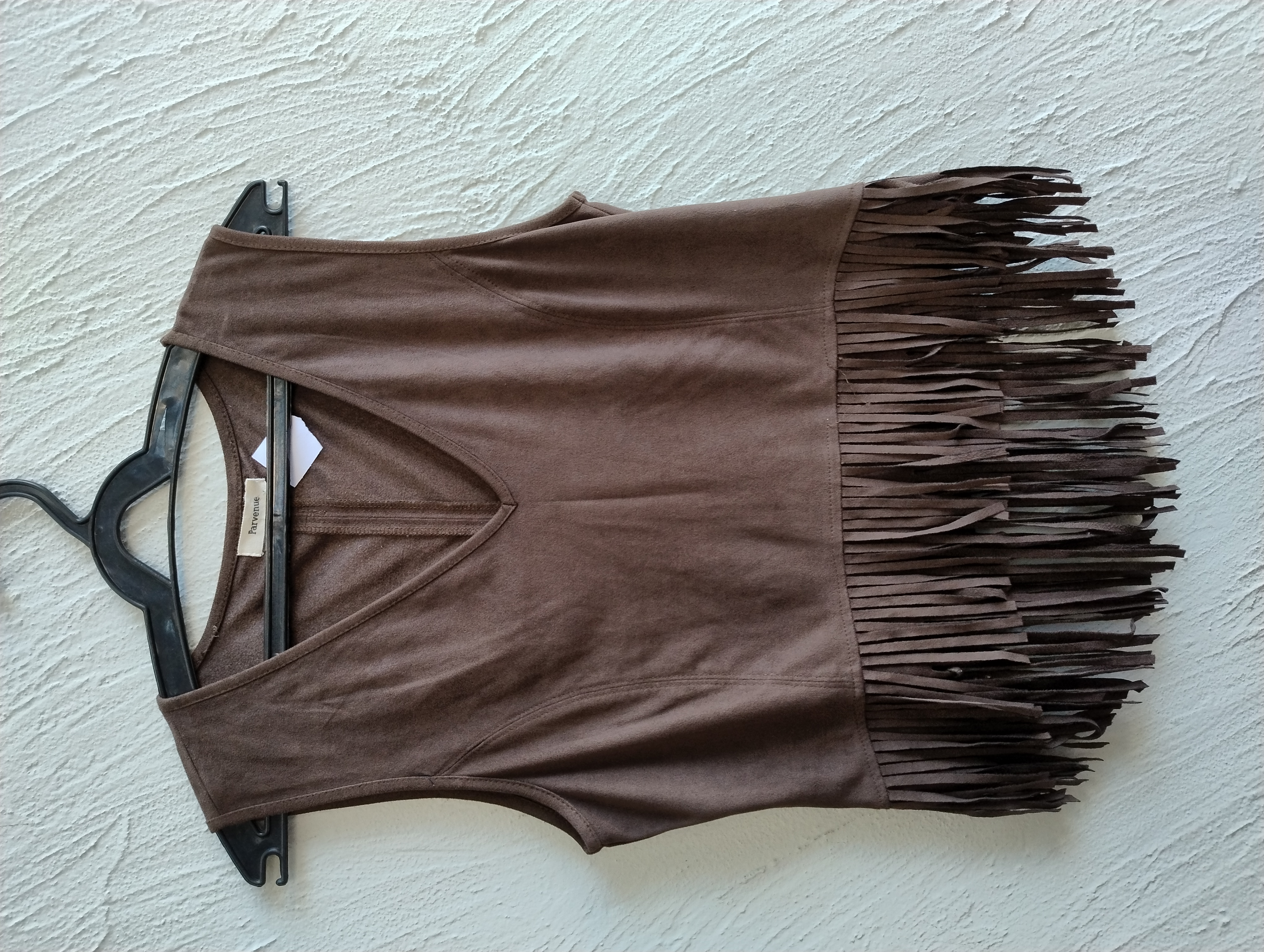 Blusa de camurça com franjas P