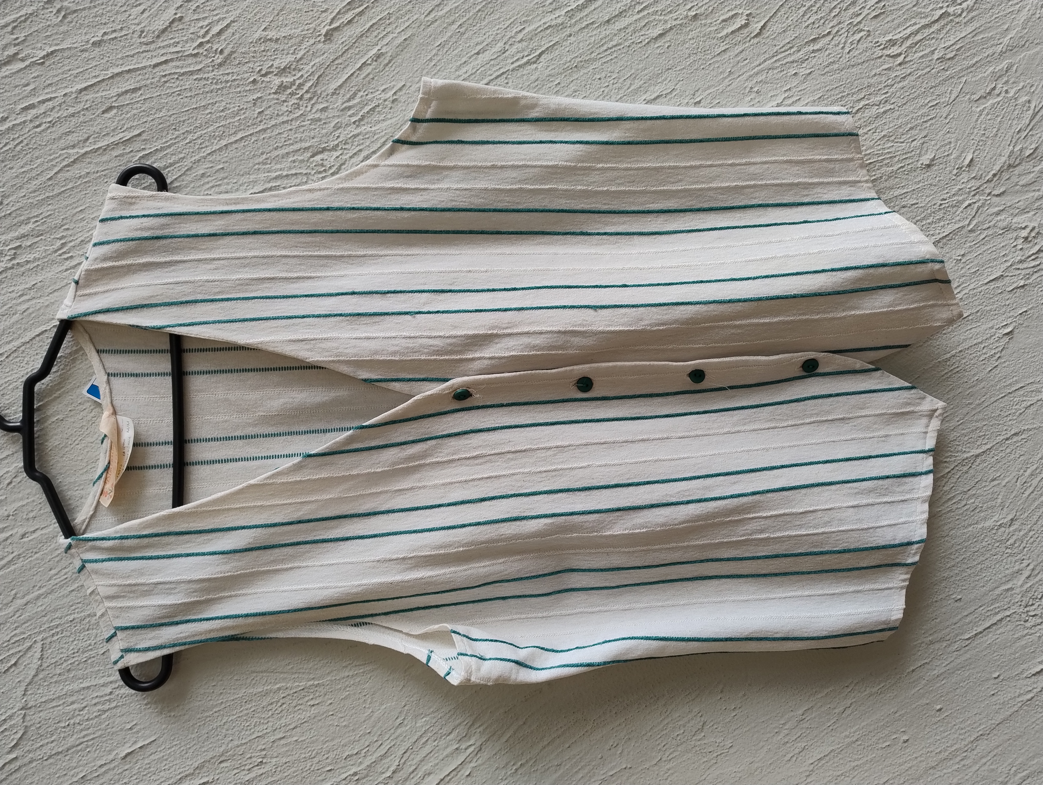 Colete listrado, tamanho M 